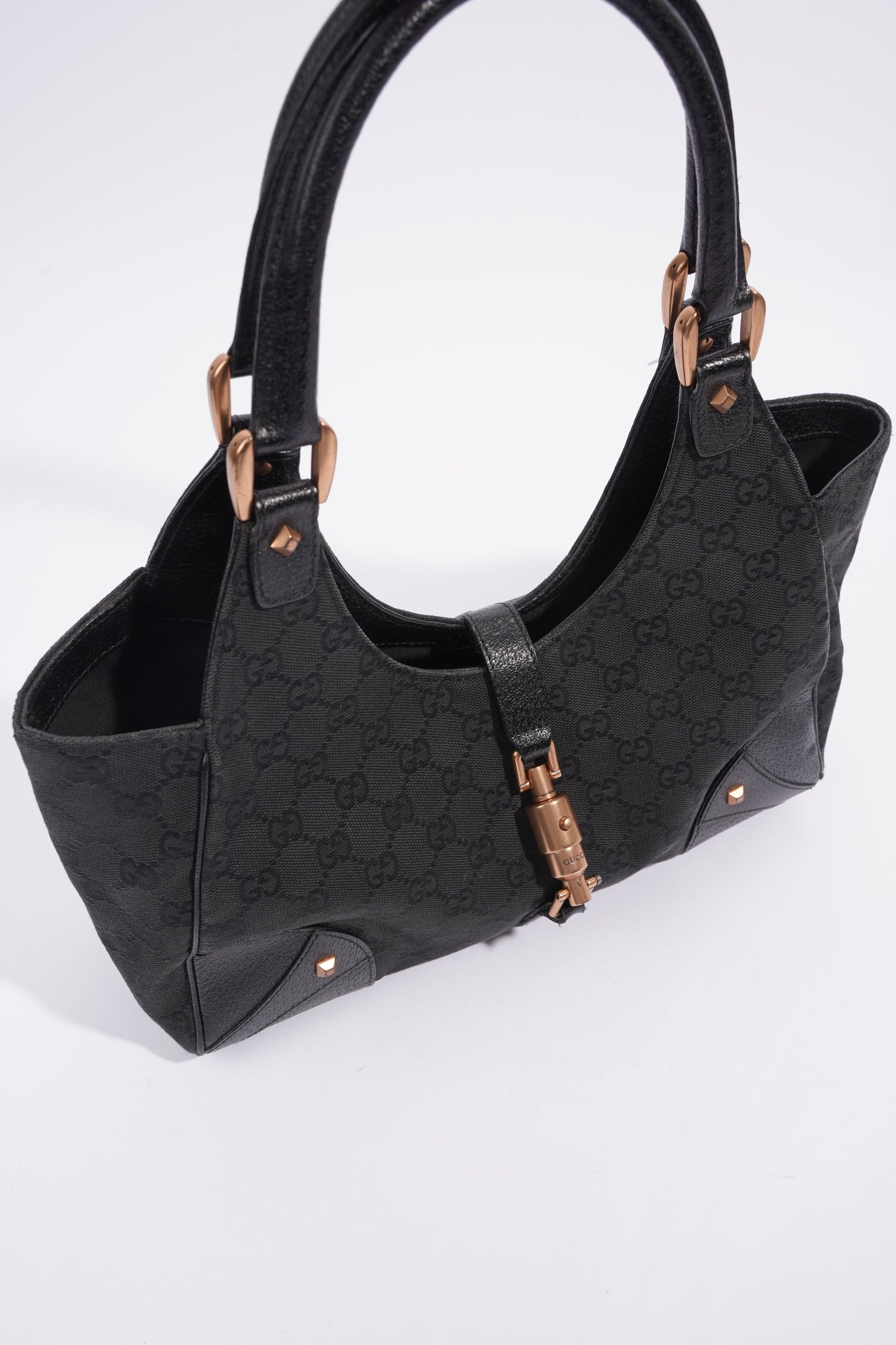 Gucci Jackie Black GG Supreme Canvas