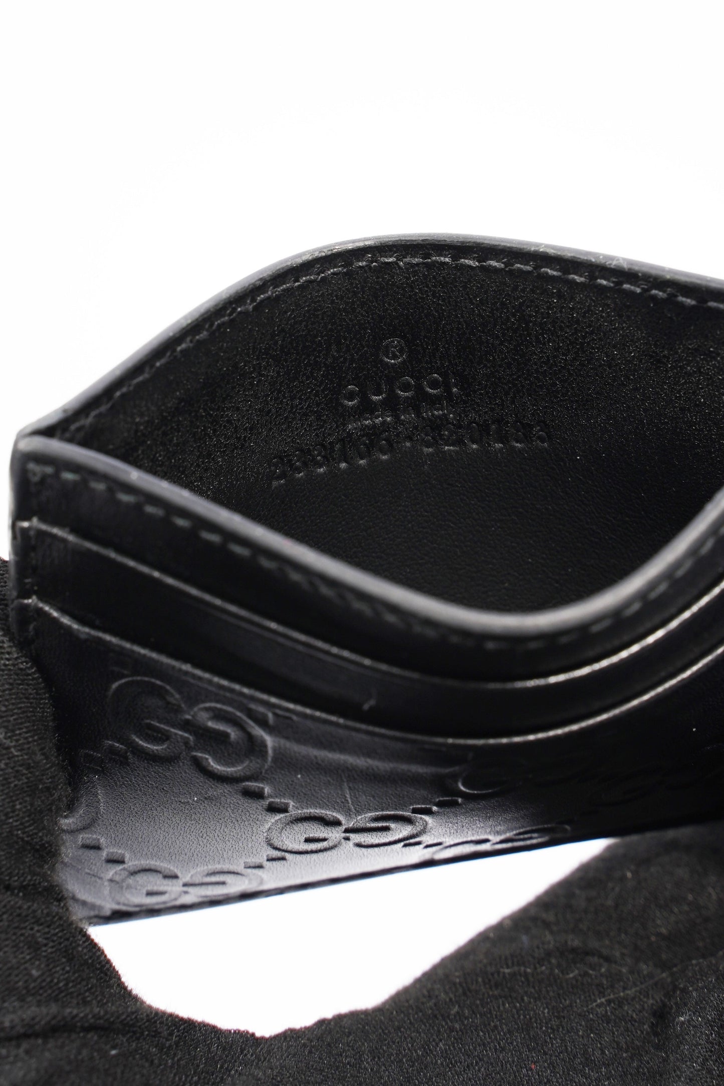 Gucci Card Holder Black Leather