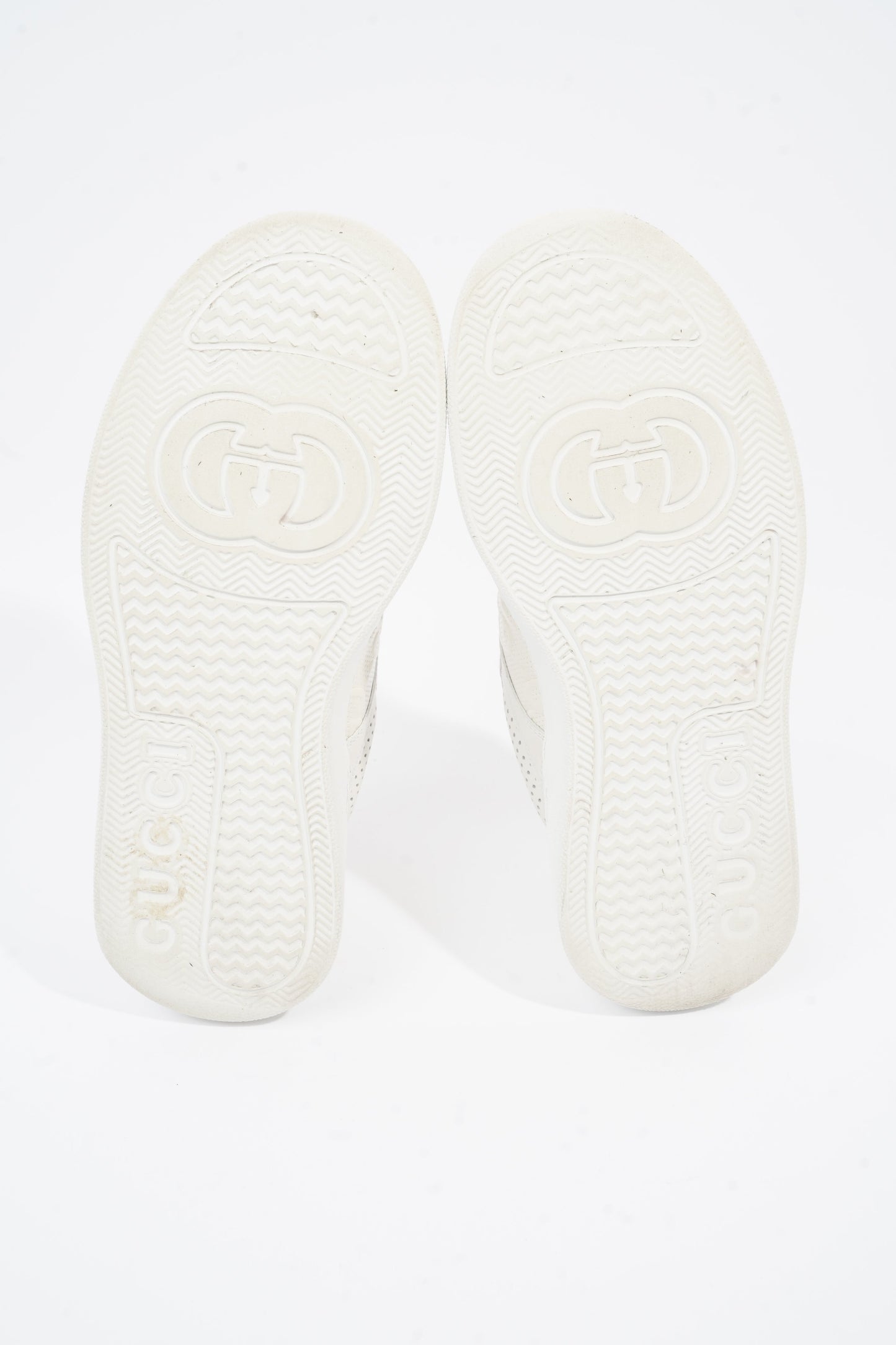 Gucci GG Embossed White Leather EU 38 UK 5