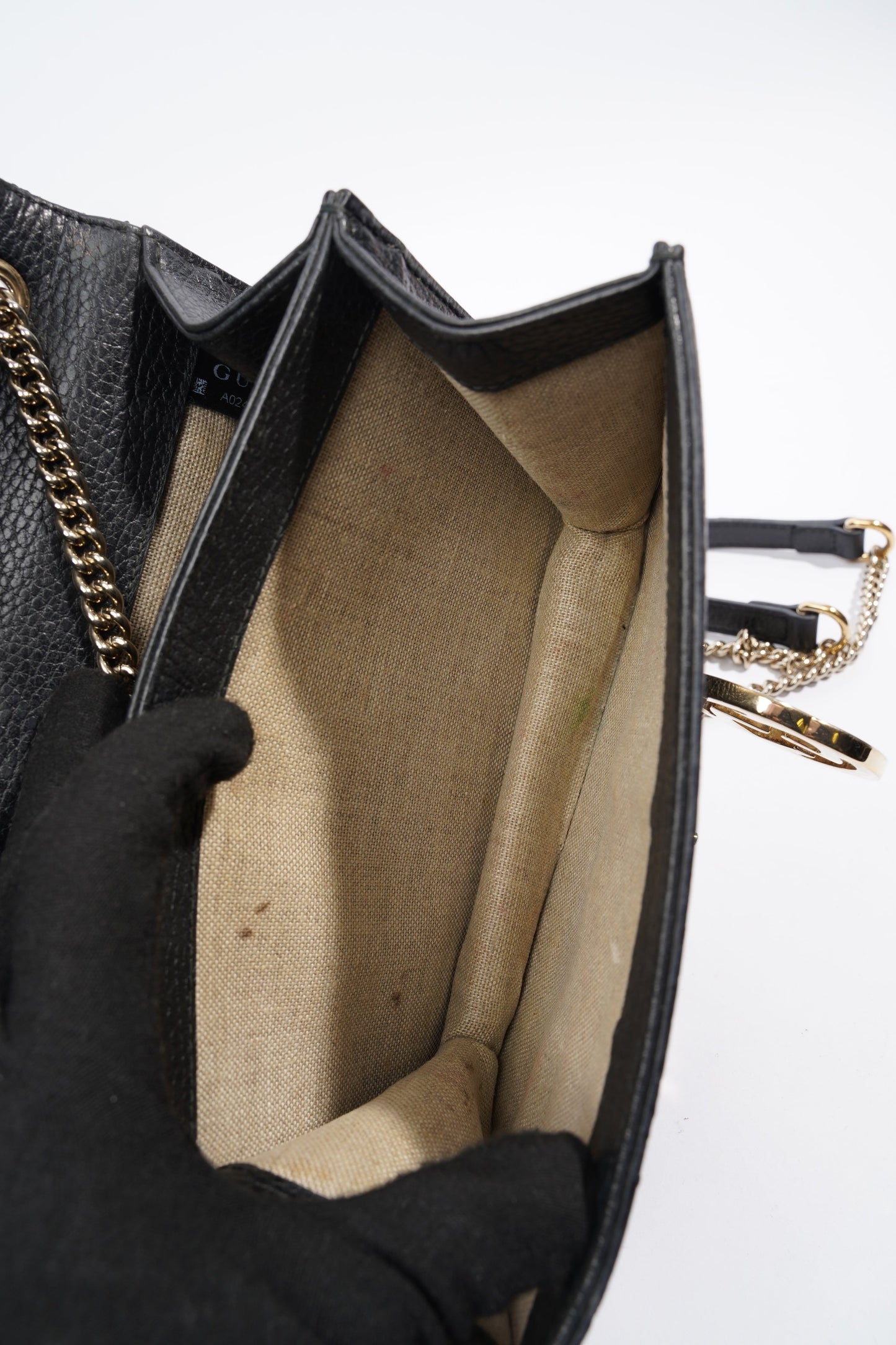Gucci Interlocking Bag Black Leather Small