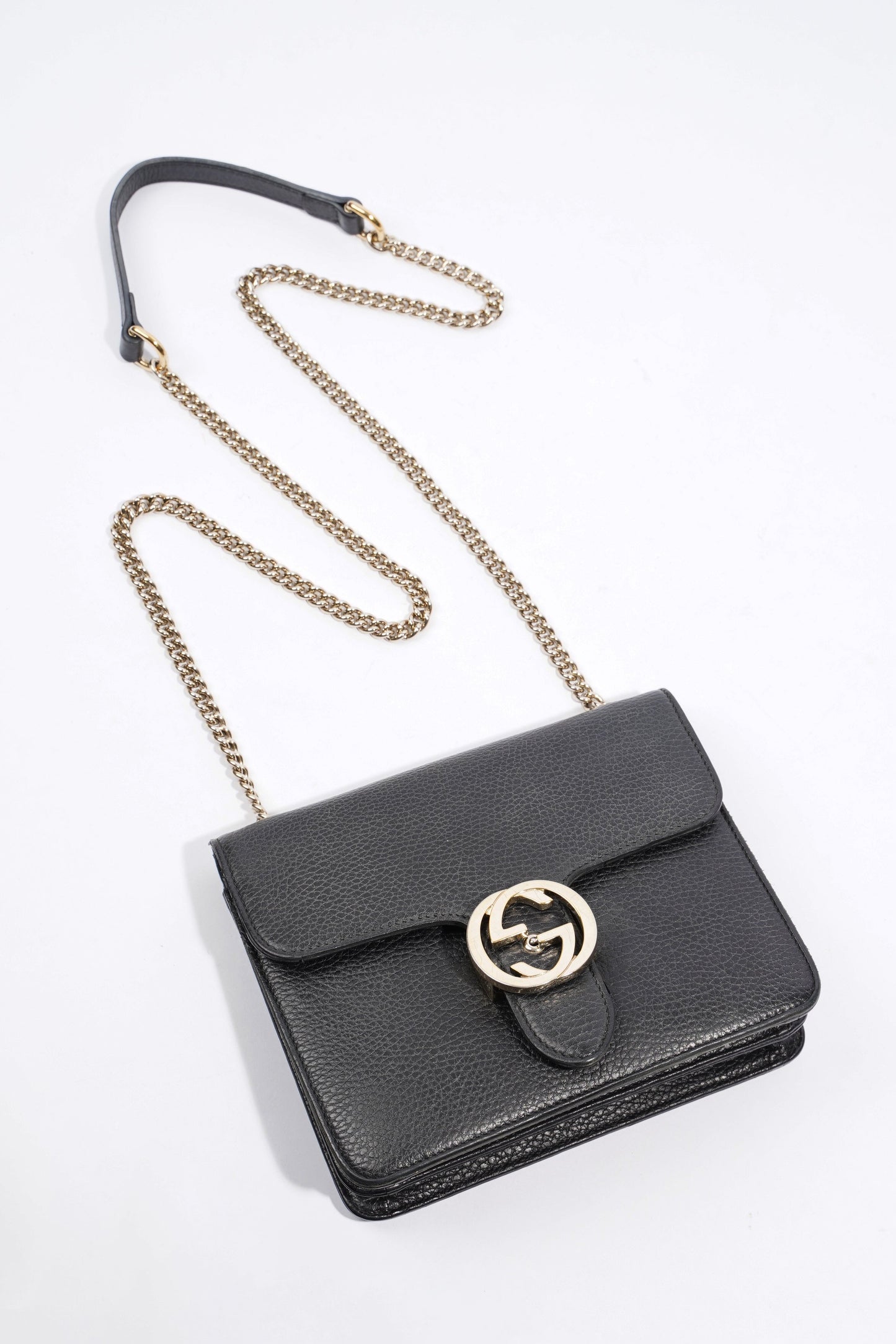 Gucci Interlocking Bag Black Leather Small