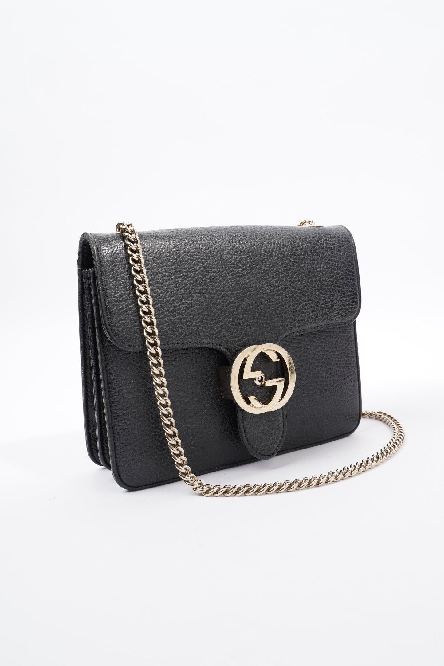 Gucci Interlocking Bag Black Leather Small