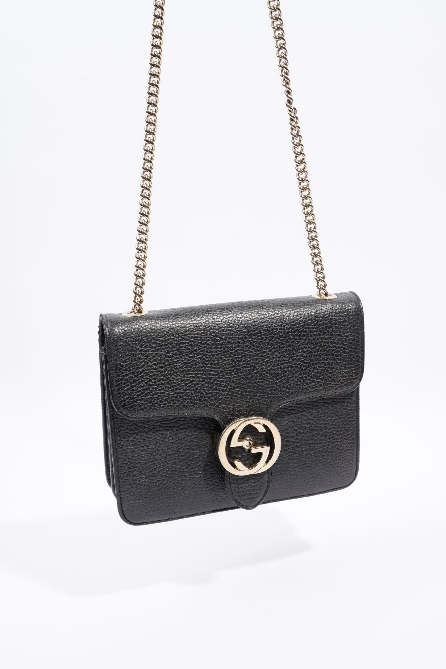 Gucci Interlocking Bag Black Leather Small