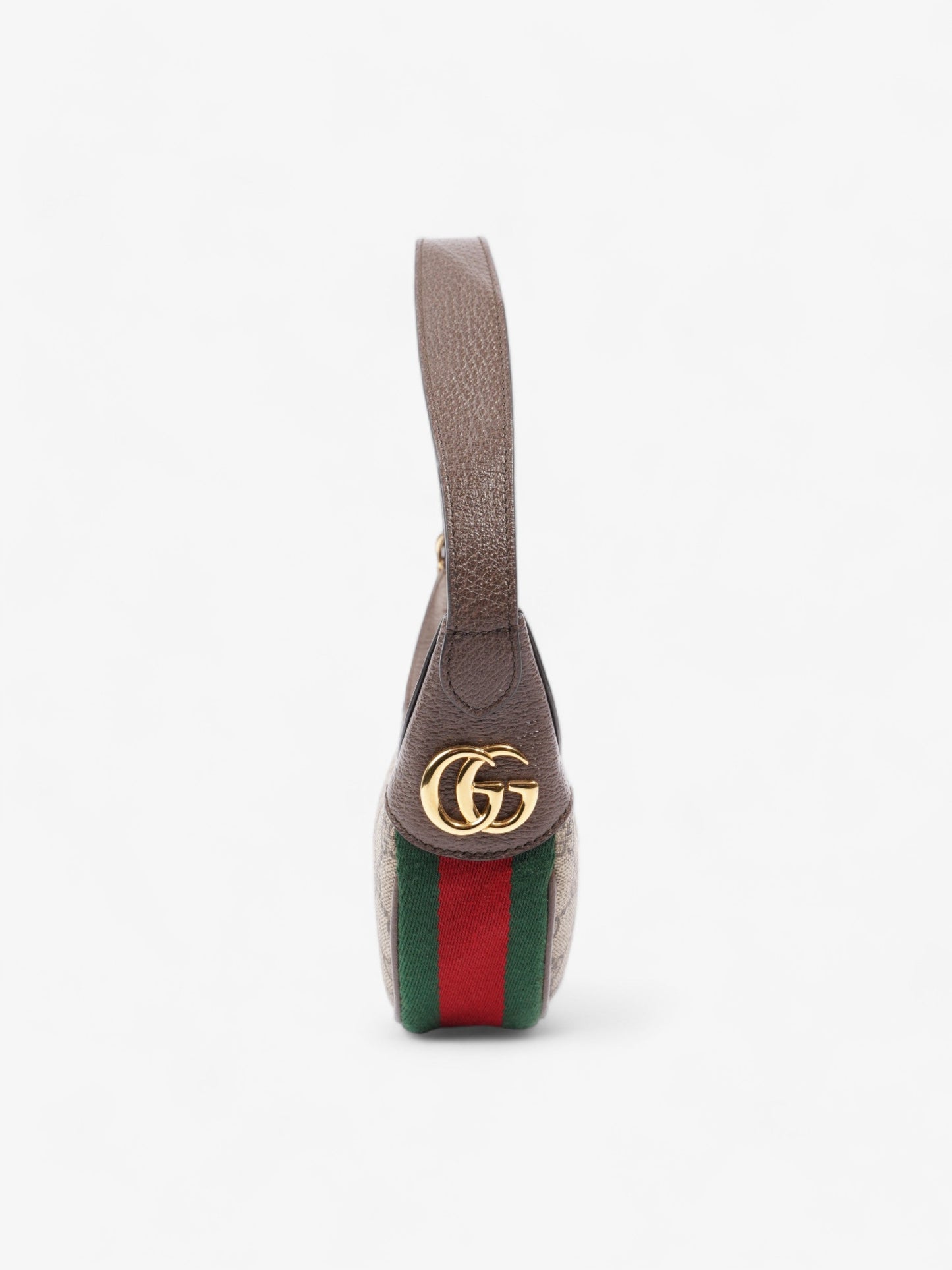 Gucci GG Mini Ophidia Beige And Ebony GG Supreme / Gucci Stripe Coated Canvas