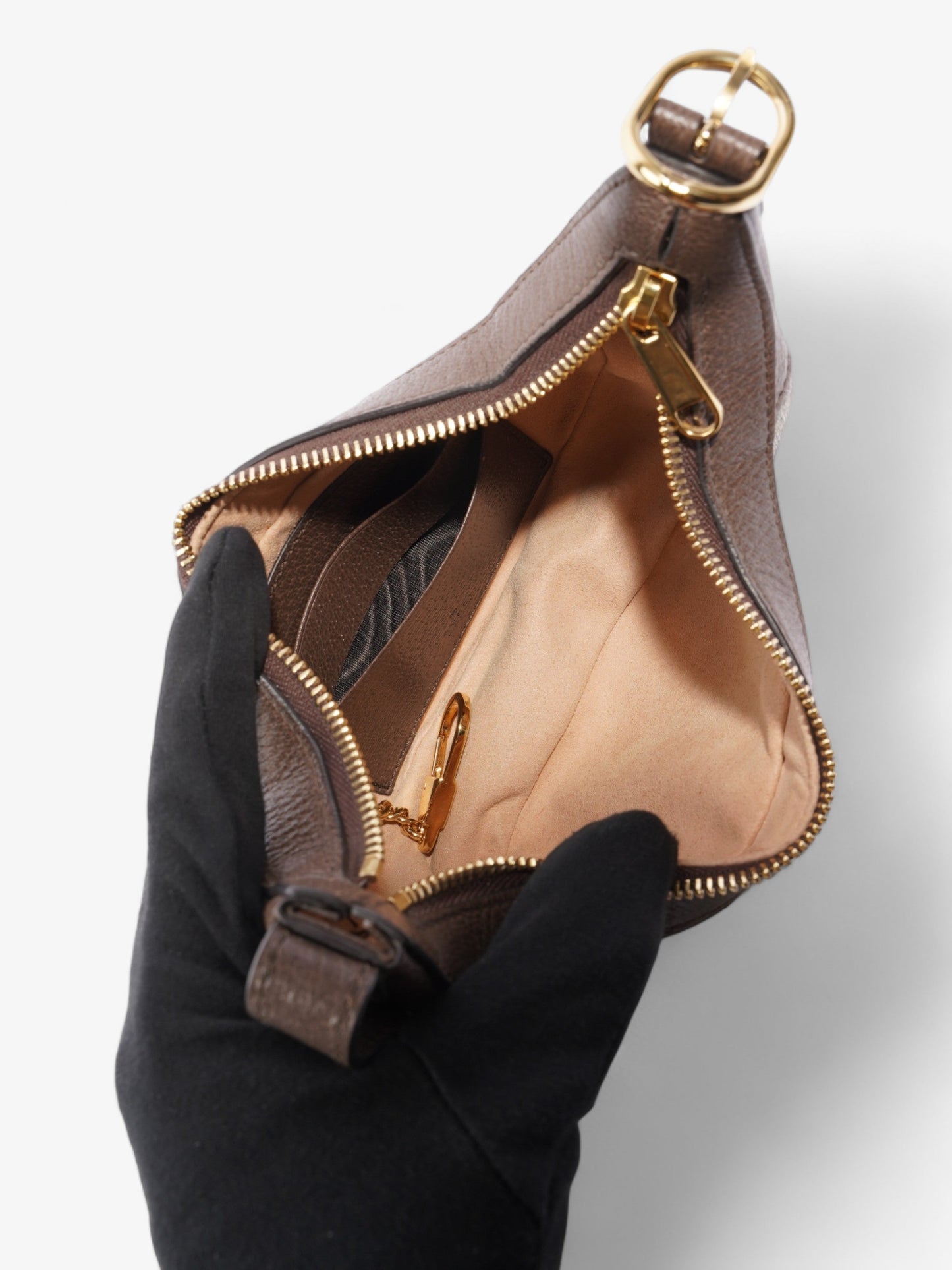 Gucci GG Mini Ophidia Beige And Ebony GG Supreme / Gucci Stripe Coated Canvas
