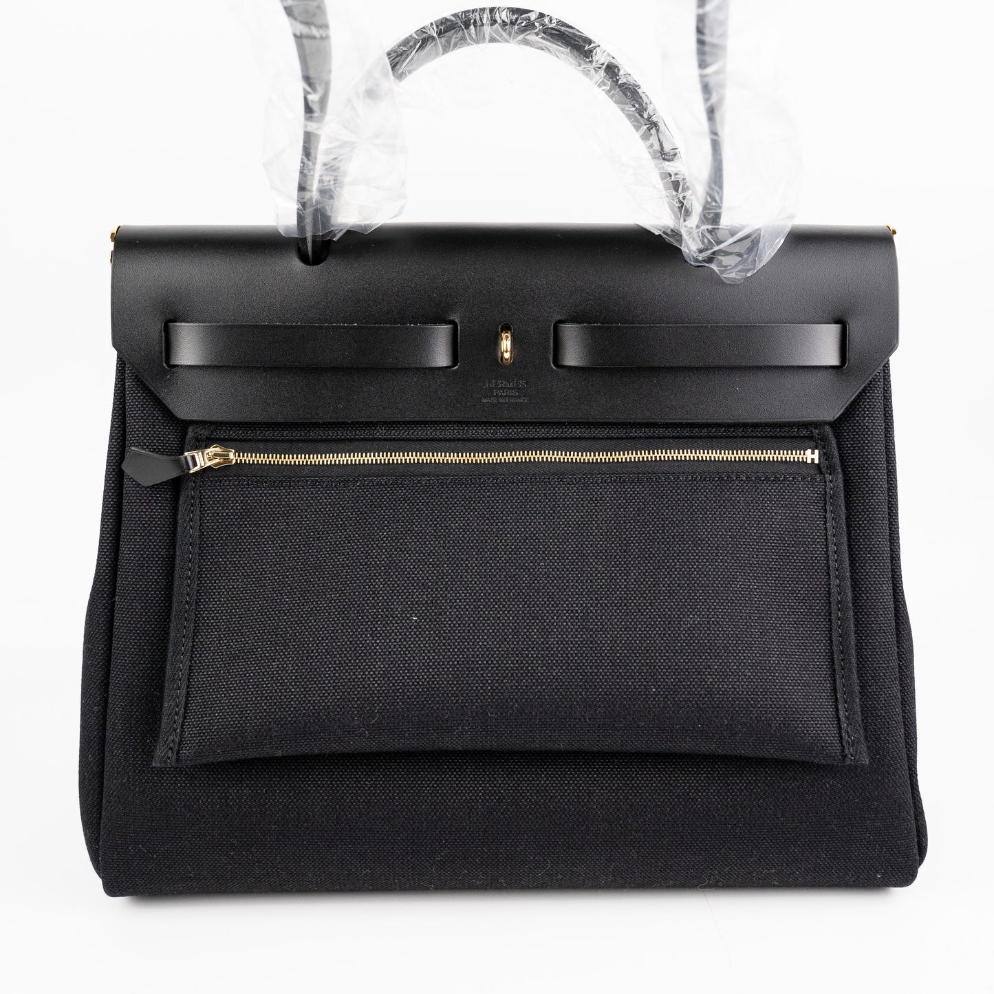 Hermes Herbag 31 Noir Canvas