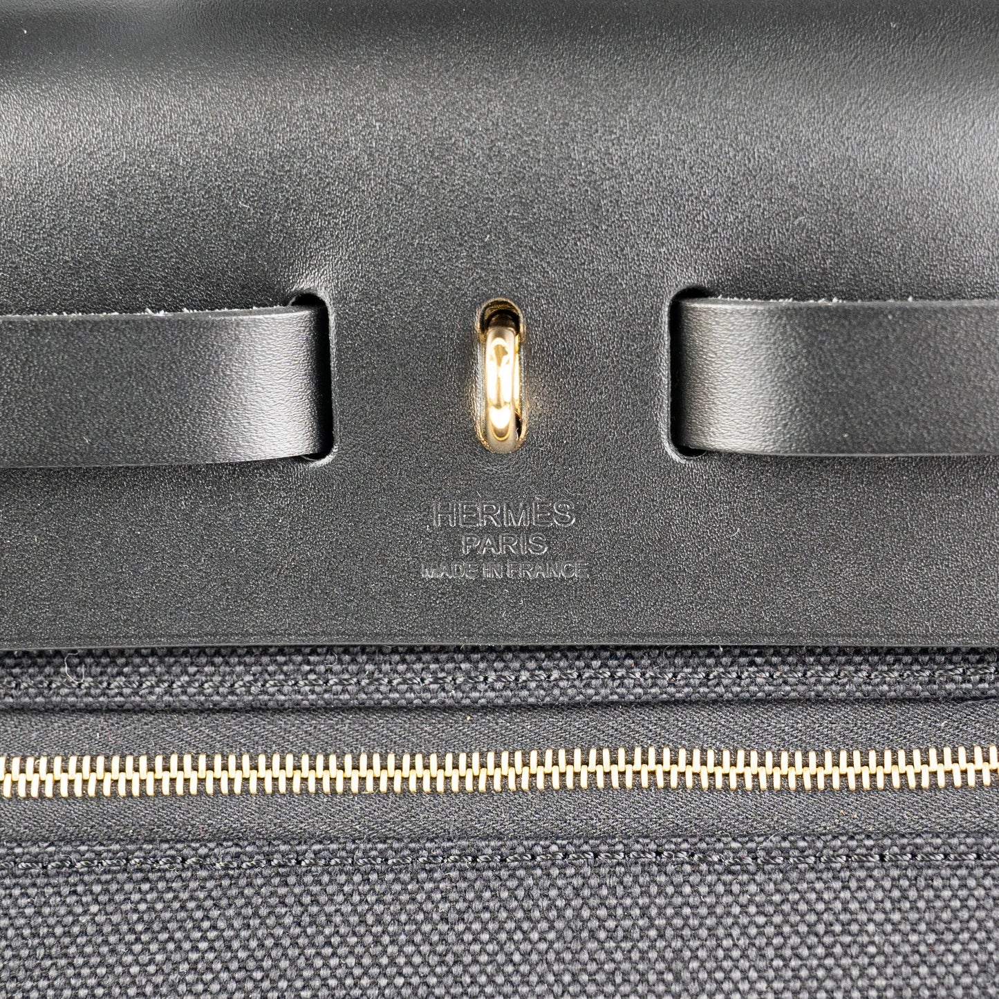 Hermes Herbag 31 Noir Canvas