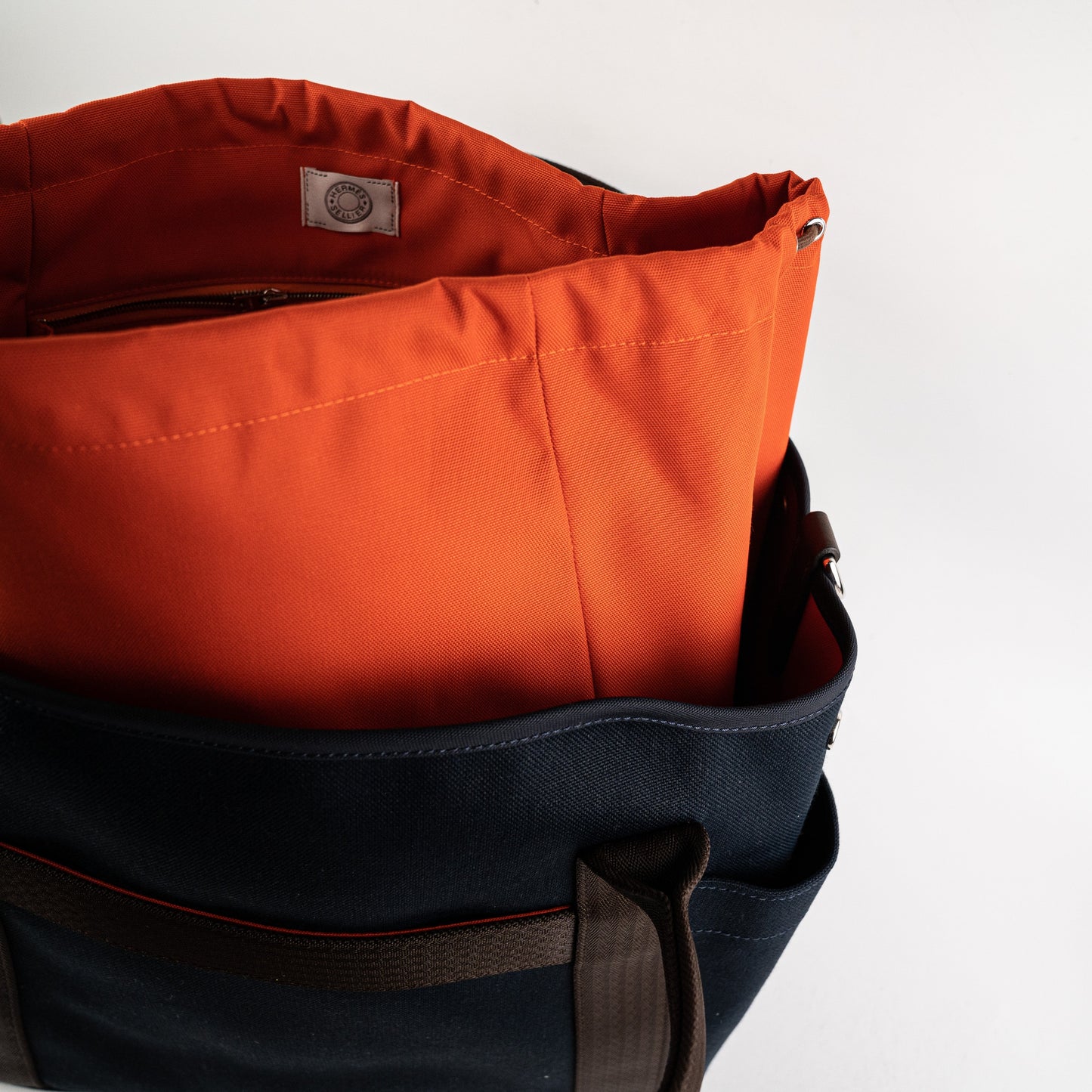Hermes Canvas The Grooming Bag Navy
