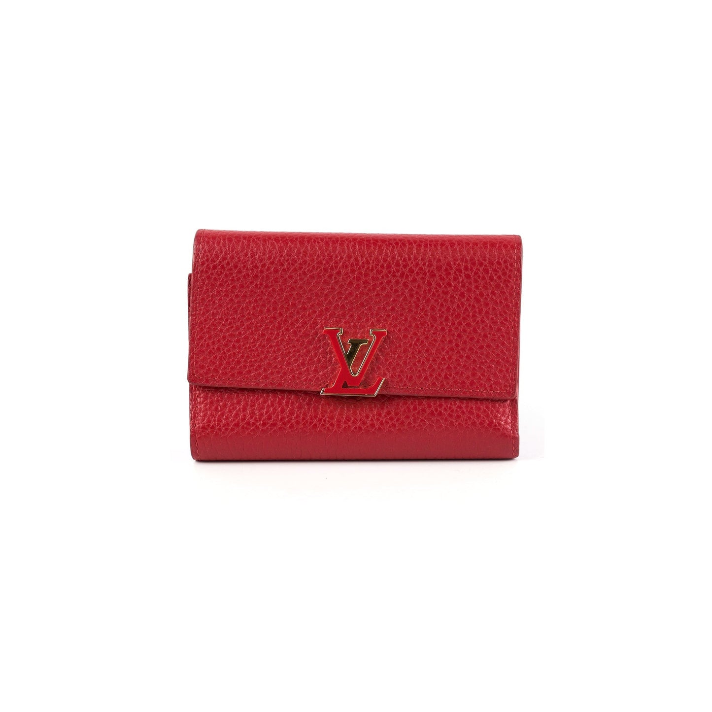 Louis Vuitton Capucines Compact Wallet Red