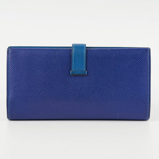 Hermes Bearn Wallet Epsom Blue Mykonos