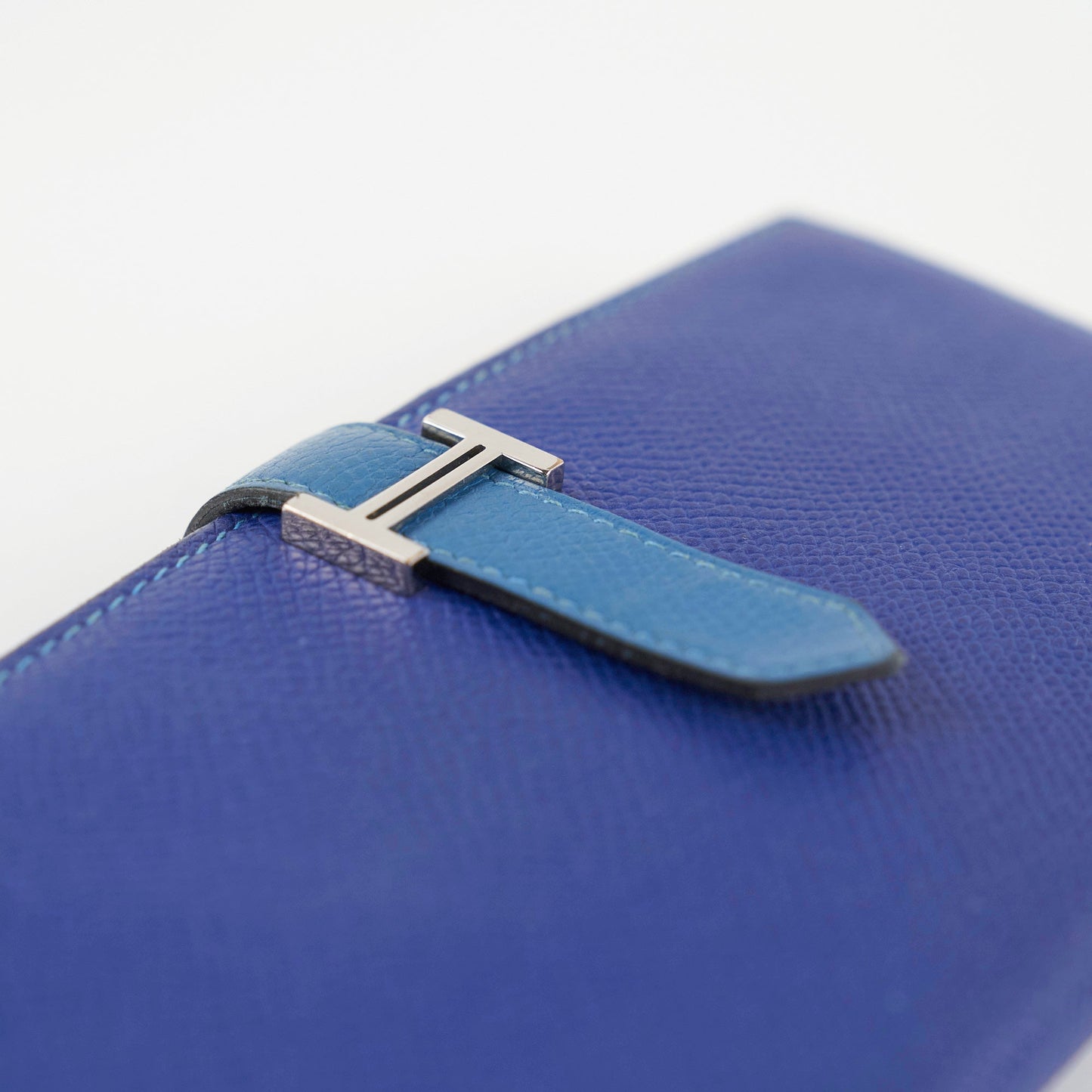 Hermes Bearn Wallet Epsom Blue Mykonos