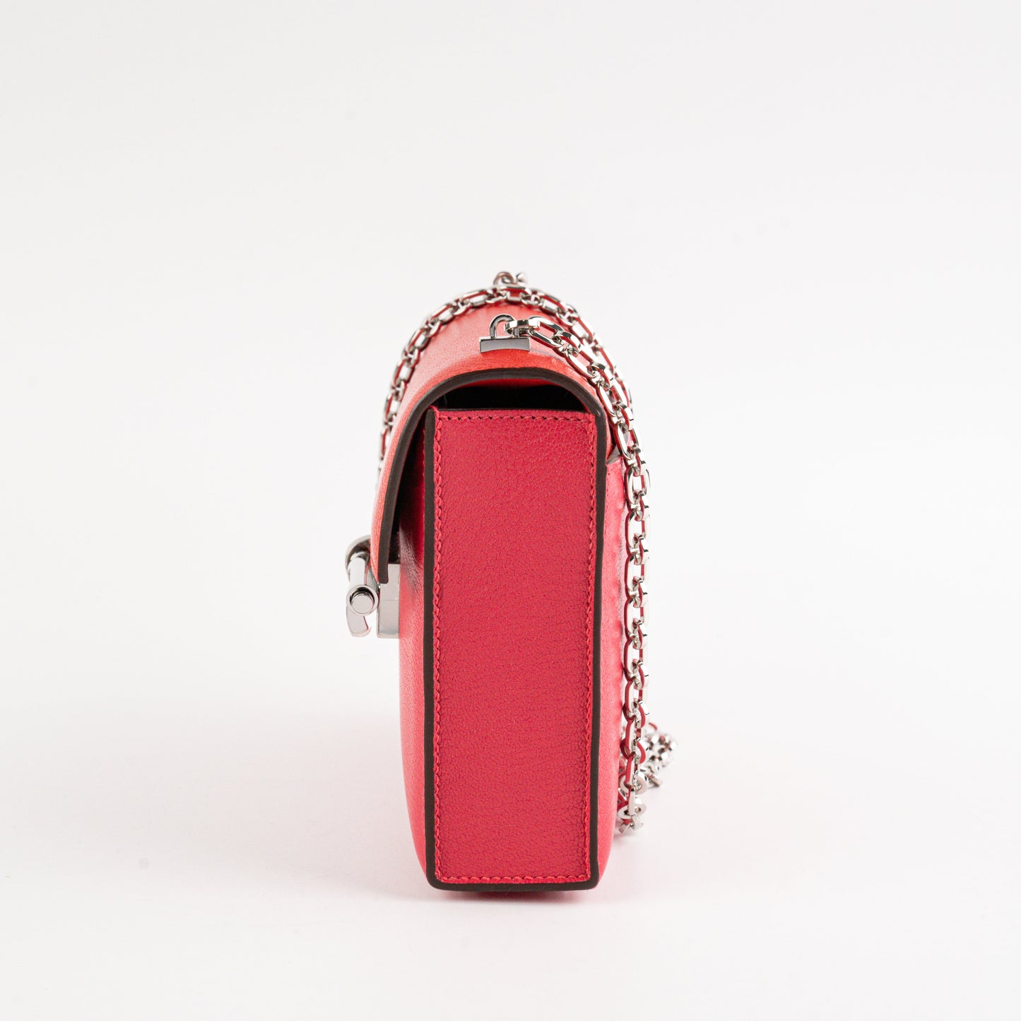 Hermes Mini Verrou Chainr Bag Red/Rose Mexico Y Stamp