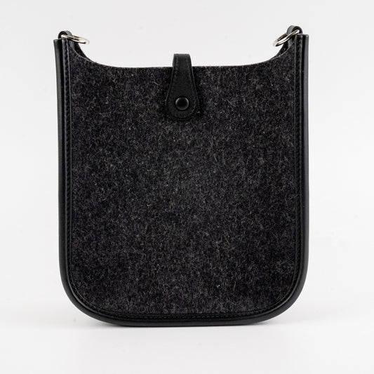 Hermes TPM Mini Evelyn 16 Wool Graphite Noir - Stamp U 2022
