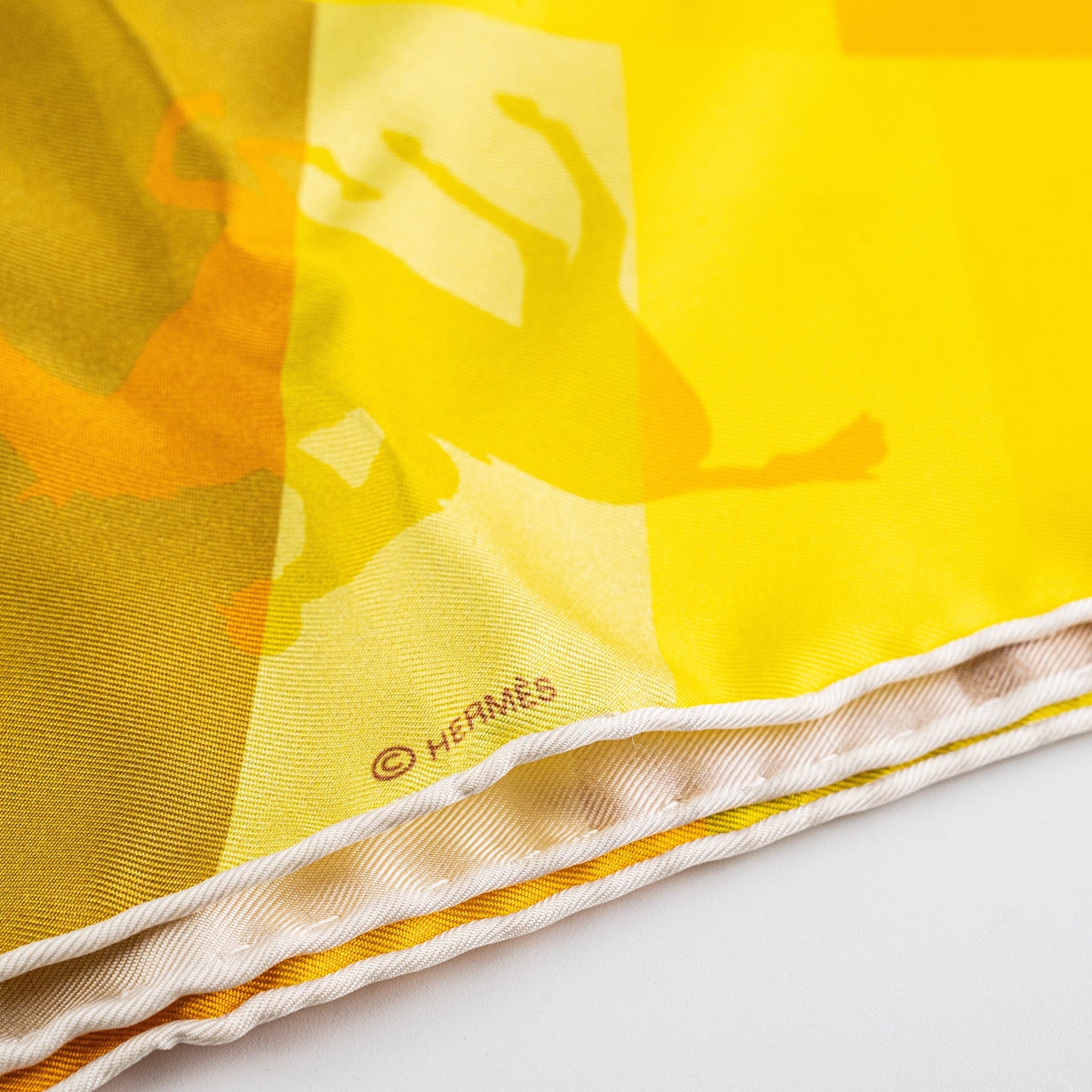 Hermes Square 90cm Yellow/Orange Scarf