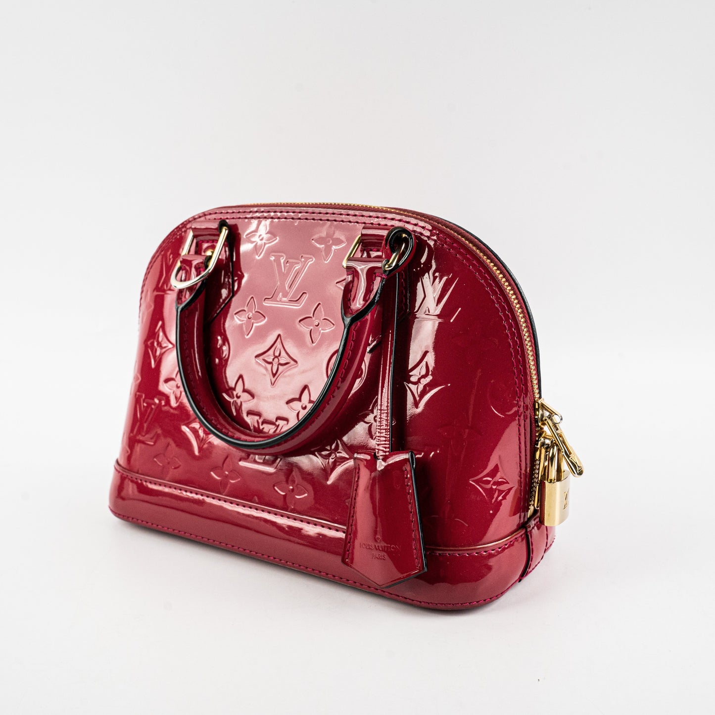 Louis Vuitton Alma BB Vernis Dark Pink Crossbody Bag