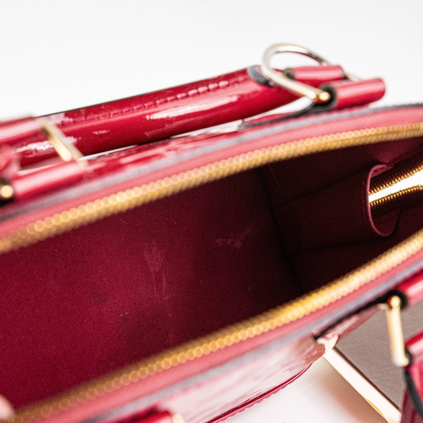 Louis Vuitton Alma BB Vernis Dark Pink Crossbody Bag
