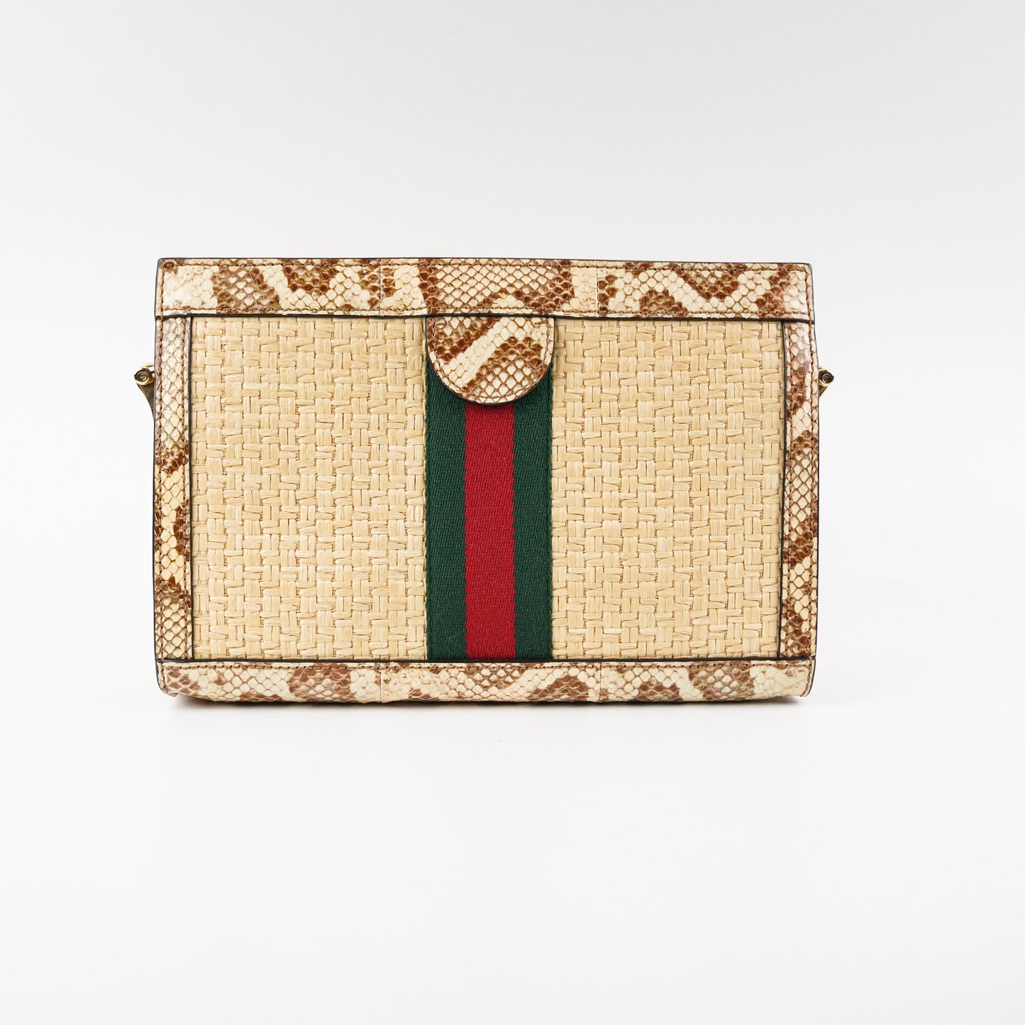 Gucci Ophidia Raffia Snakeskin Bag