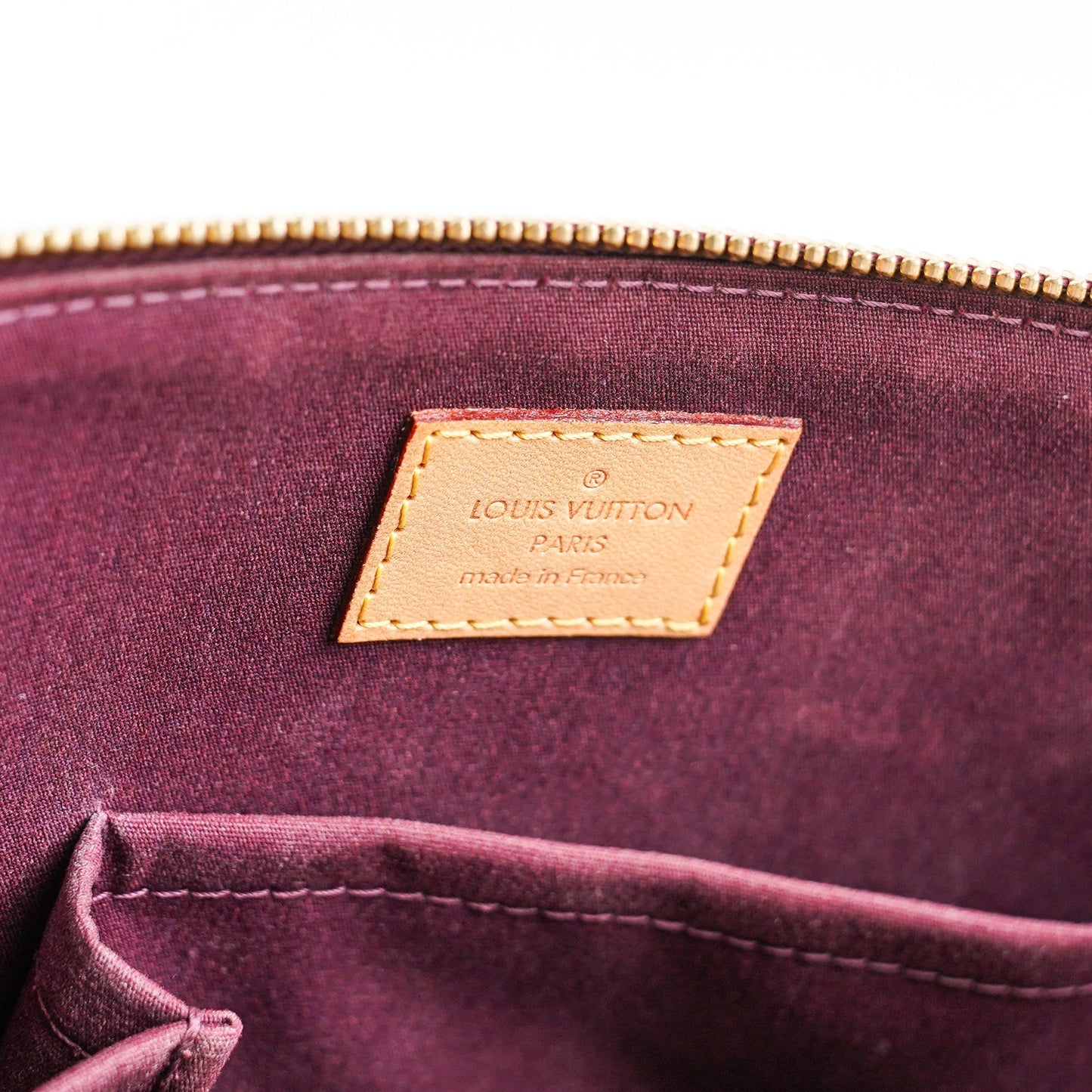 Louis Vuitton Burgundy Patent PM Tote Bag