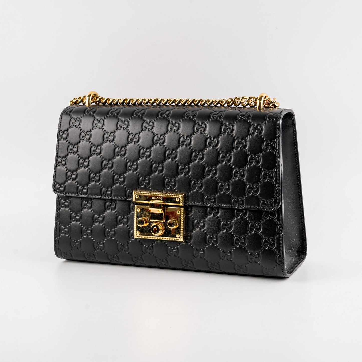Deal of The Week - Gucci Padlock Medium Signature Shoulder Bag Black
