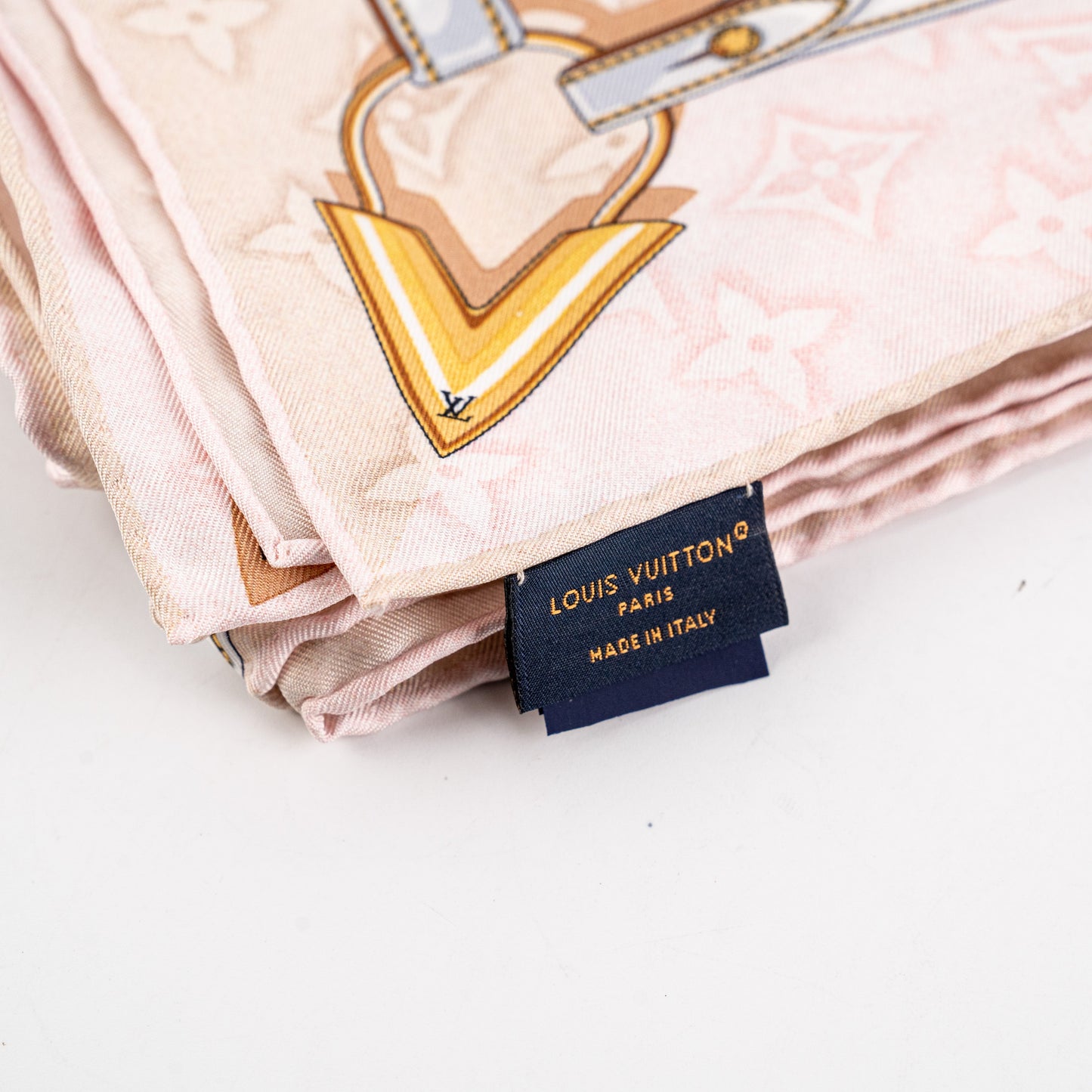 Louis Vuitton  Carre 90 x 90 Silk Scarf Light Pink