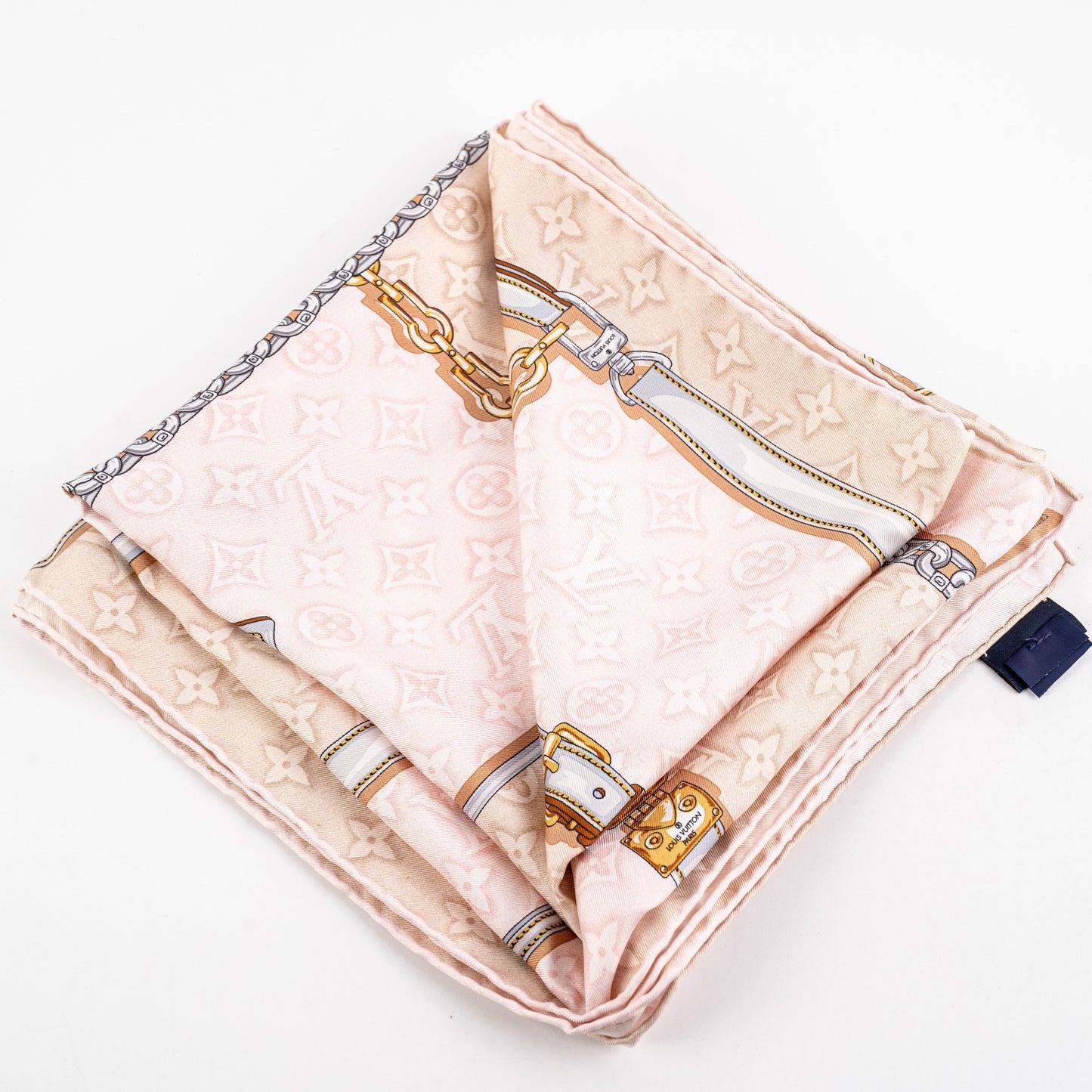 Louis Vuitton  Carre 90 x 90 Silk Scarf Light Pink