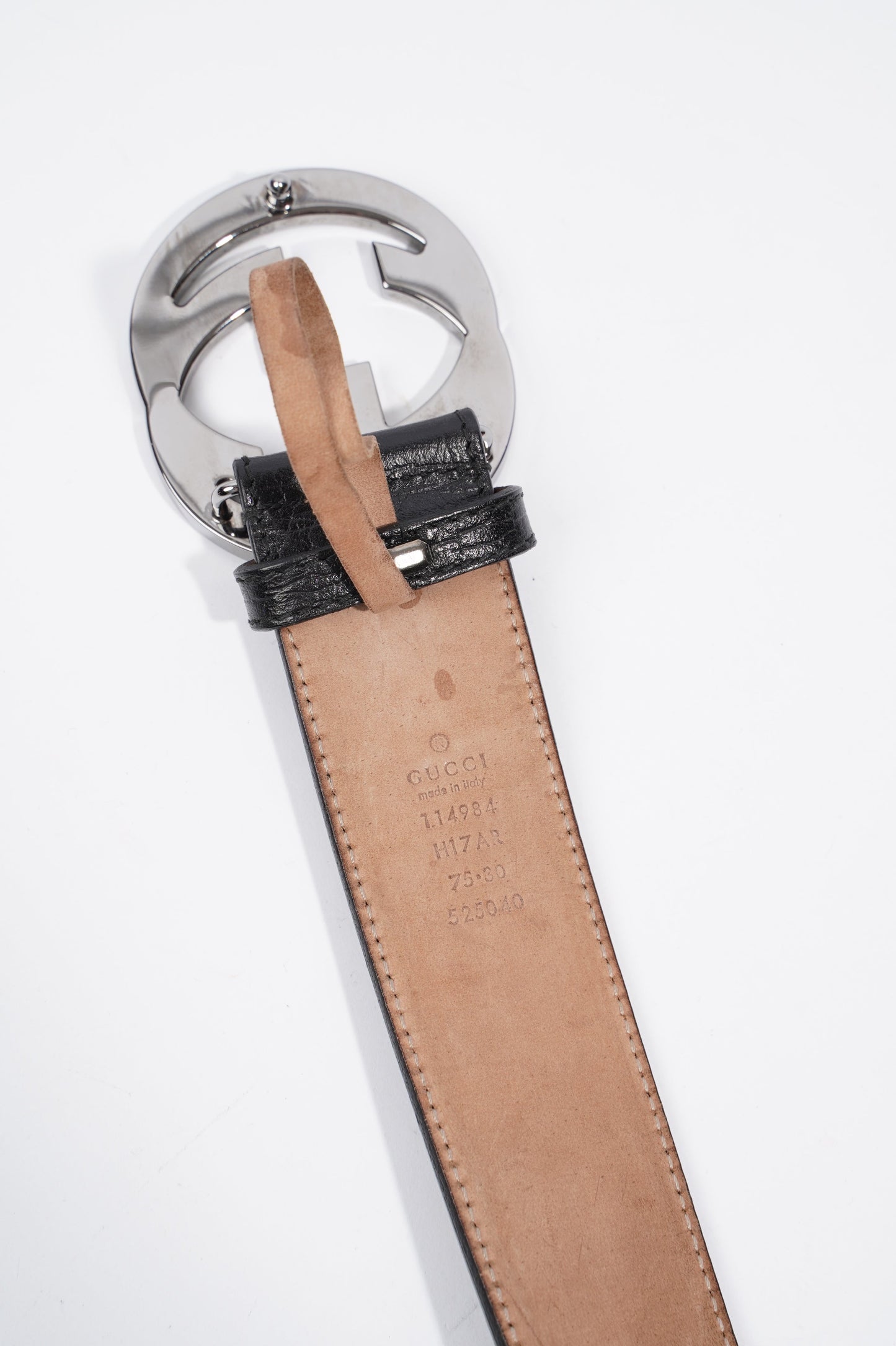 Gucci Gucci Stripe Belt Black / Green / Red Leather 75cm 30"