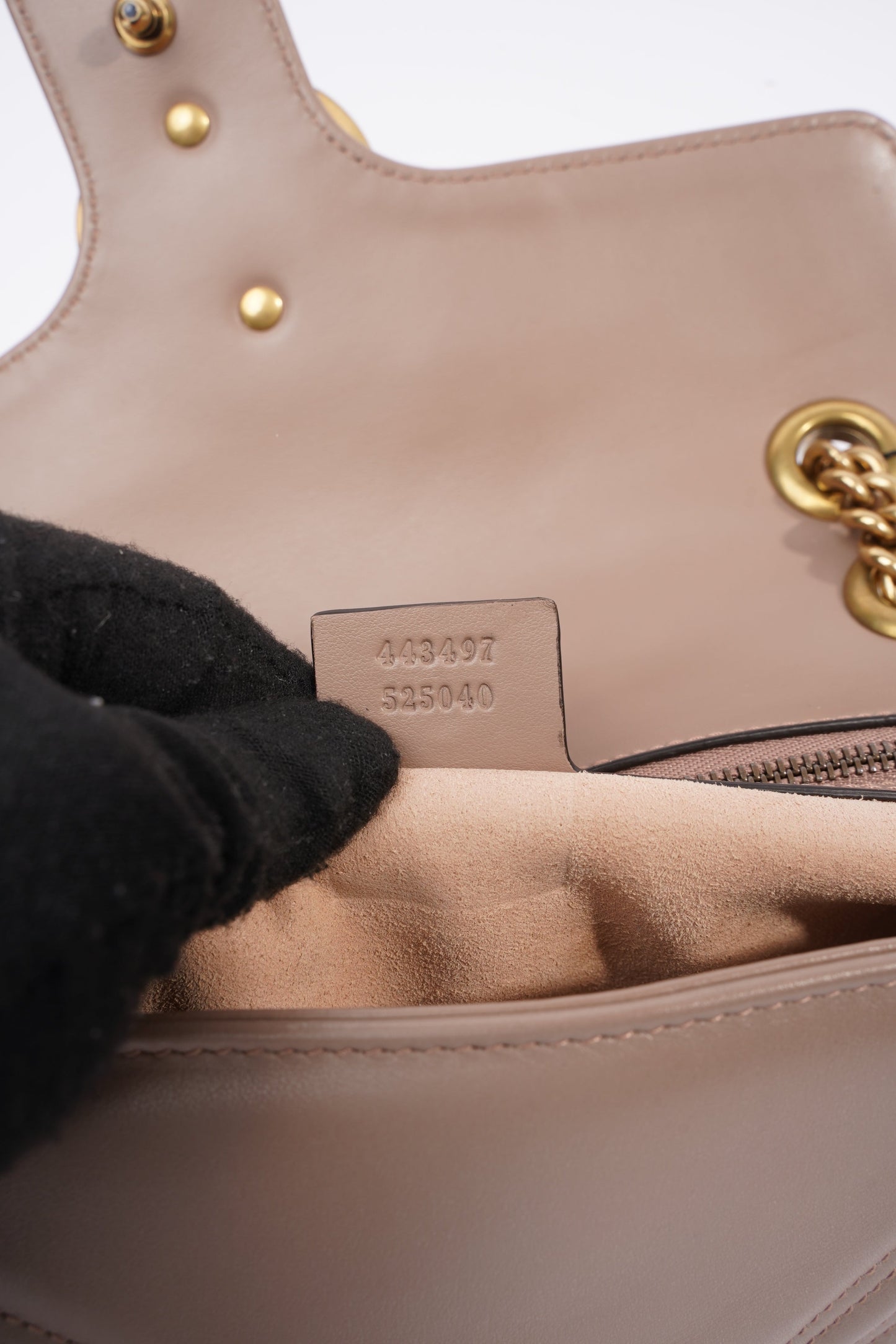 Gucci GG Marmont Matelasse Dusty Pink Matelasse Leather Small