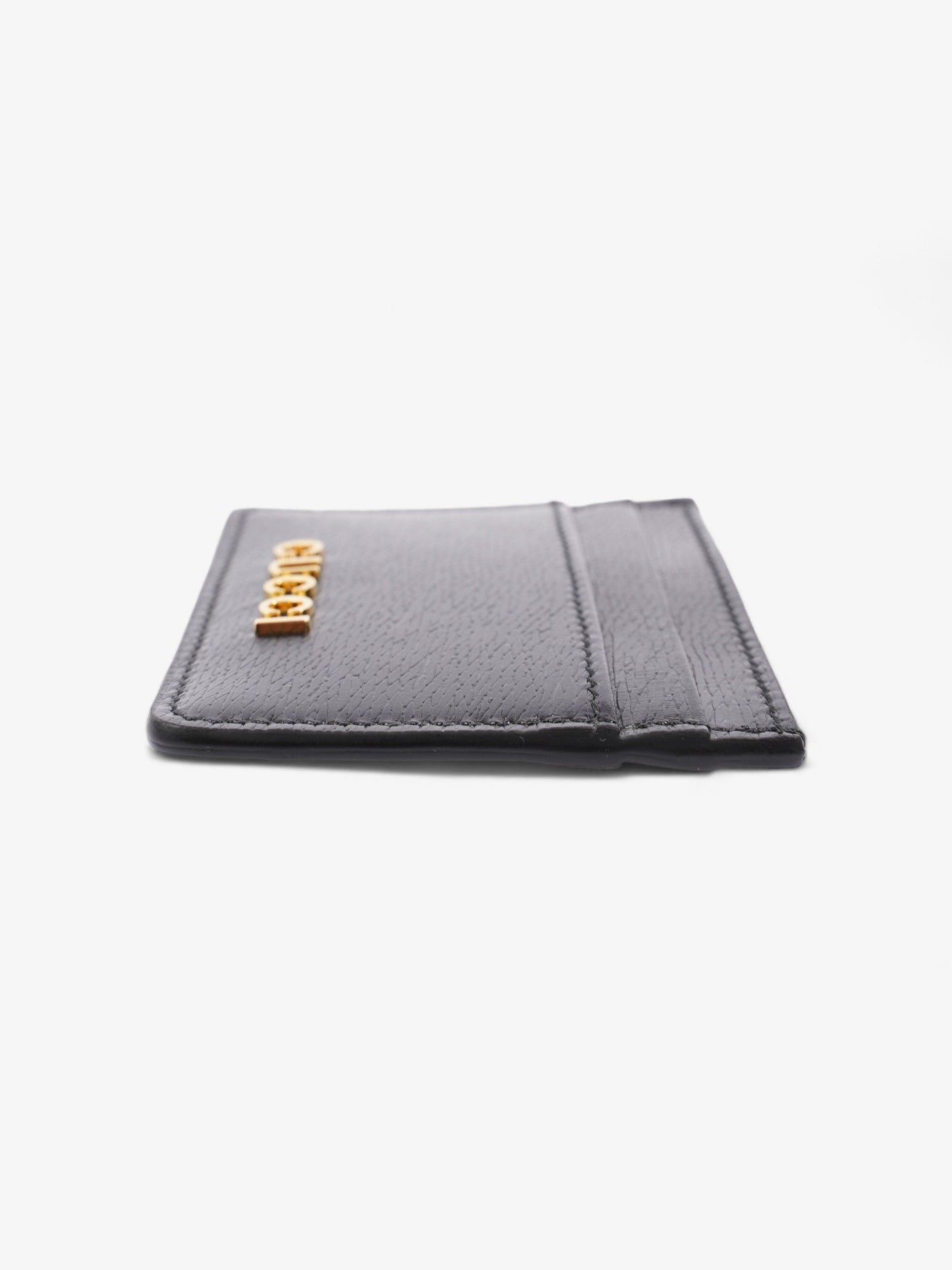 Gucci Card Case With Gucci Script Black Leather