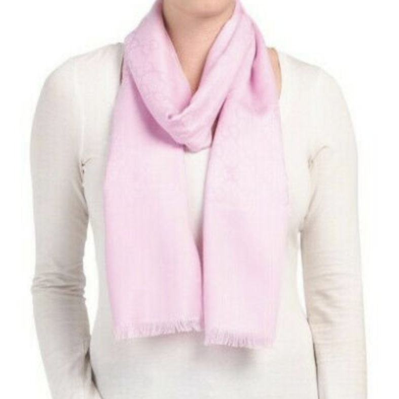 Gucci Monogram GG Long Scarf in Rose Pink