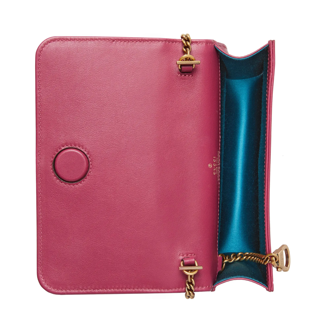 Gucci Marmont Velvet Love Mini Shoulder Bag in Pink
