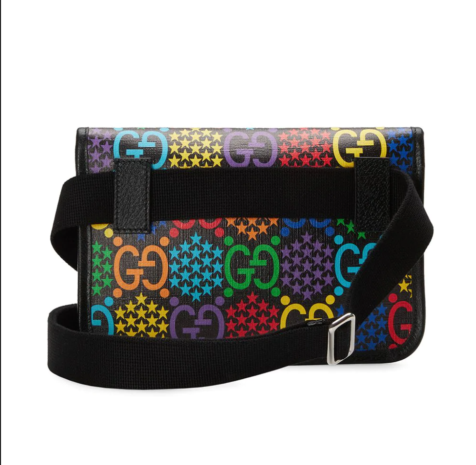 Gucci GG Monogram Psychedelic Belt Bag in Black