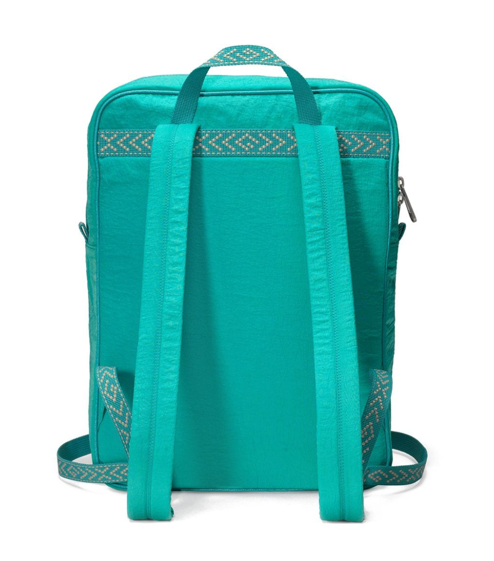 Gucci Medium 80s Logo Patch Backpack in Blue
