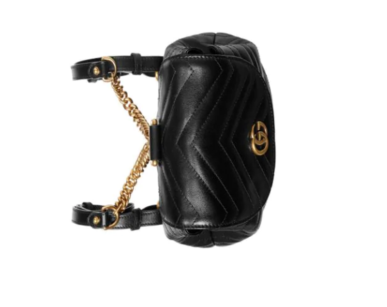 Gucci Marmont Quilted Leather Backpack in Black