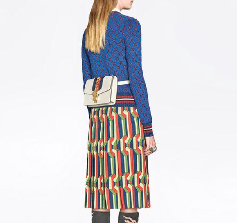 Gucci Sylvie Leather Belt Bag in White