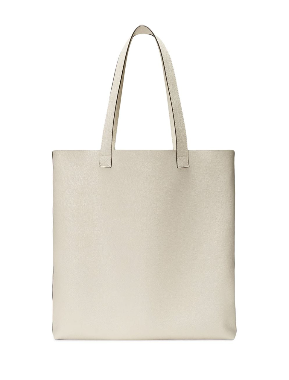 Gucci Logo Print Leather Tote Bag in White