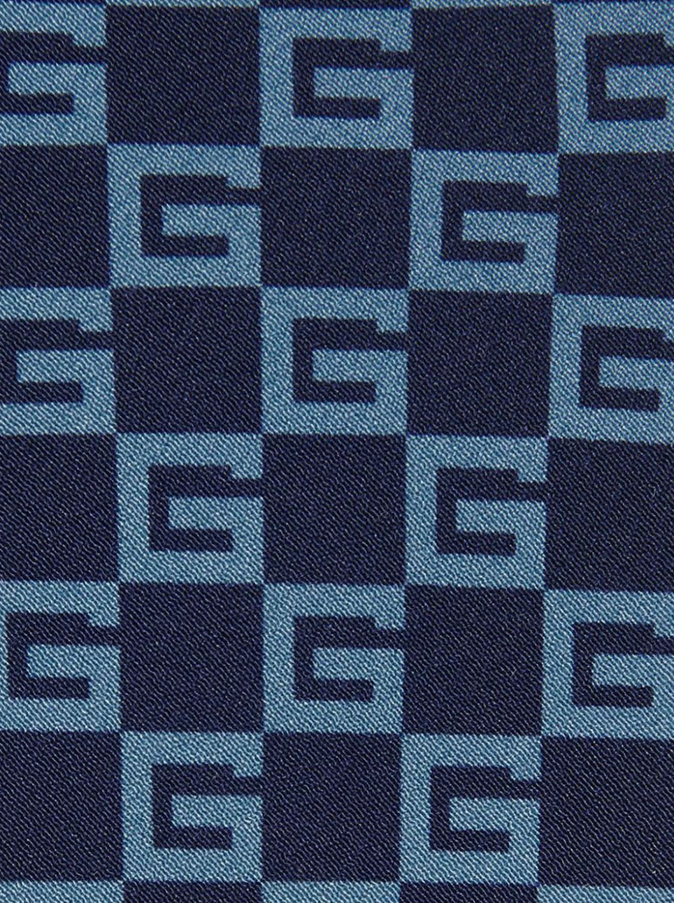 Gucci G Square Silk Tie in Sapphire Blue