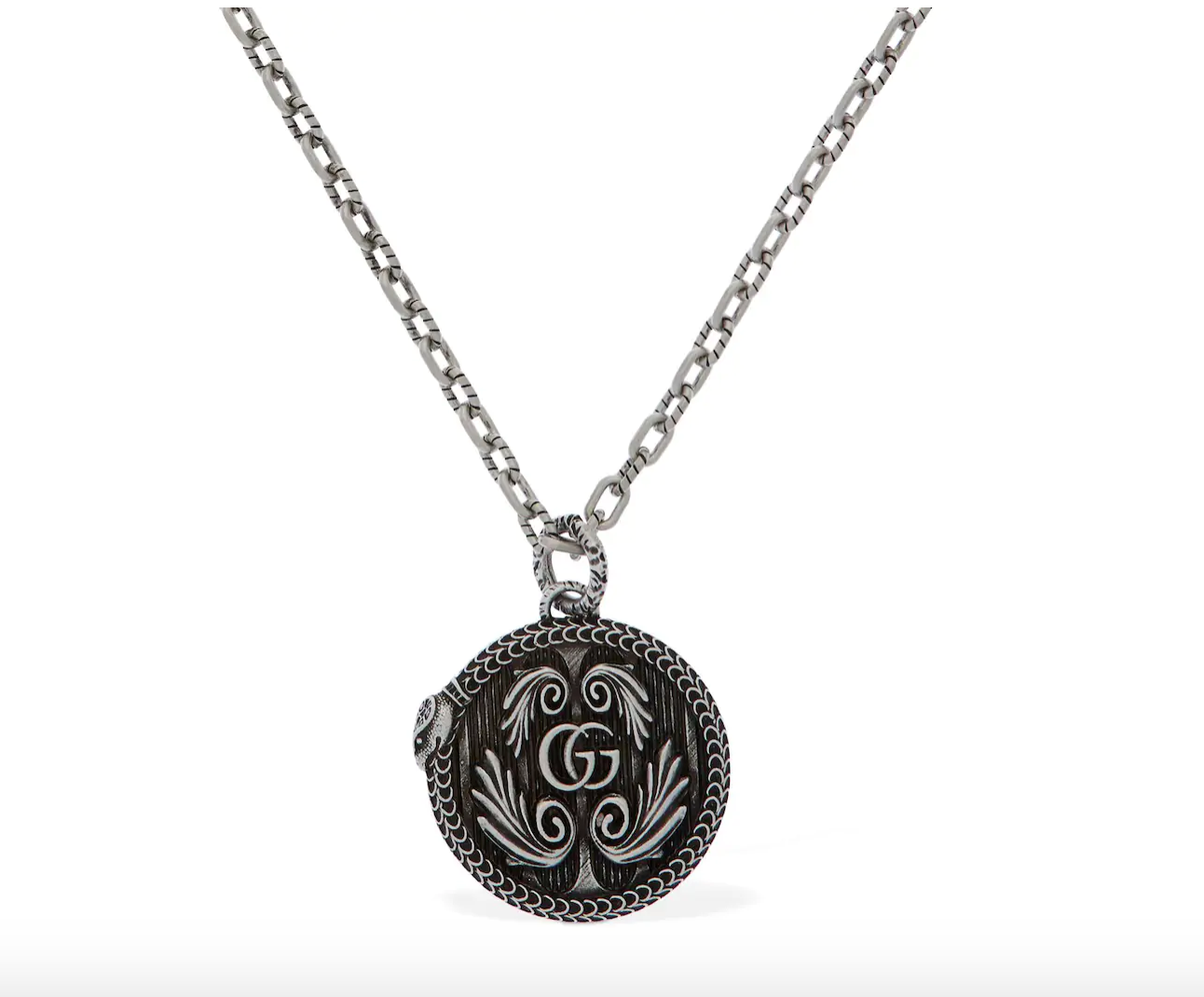 Gucci GG Marmont Pendant Necklace in Sterling Silver