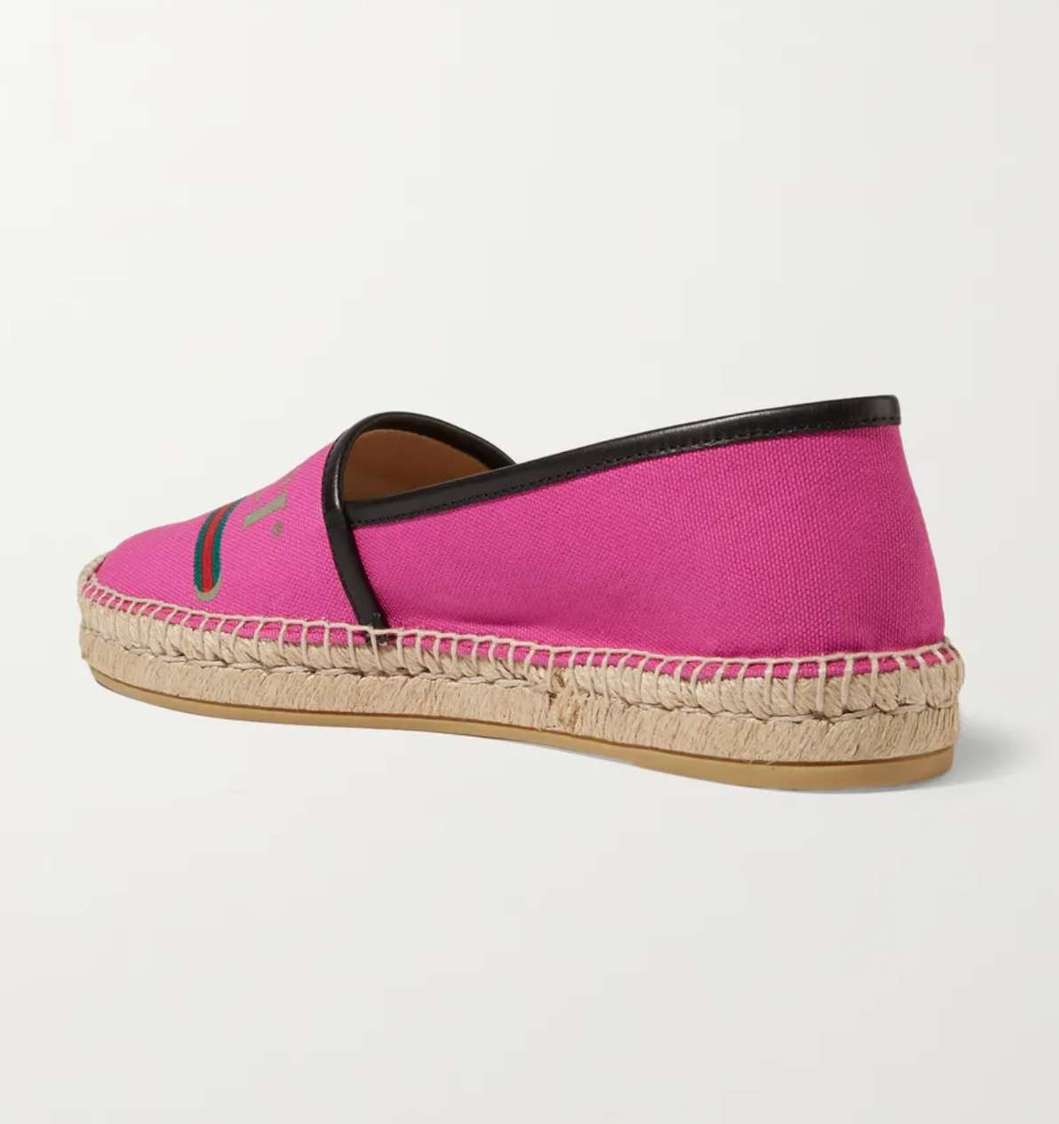 Gucci Printed Canvas Espadrille Flats in Fuchsia