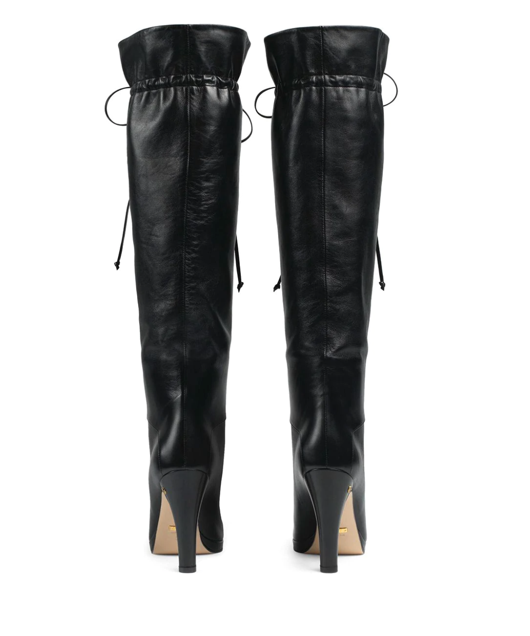 Gucci Leather Knee High Boots in Black