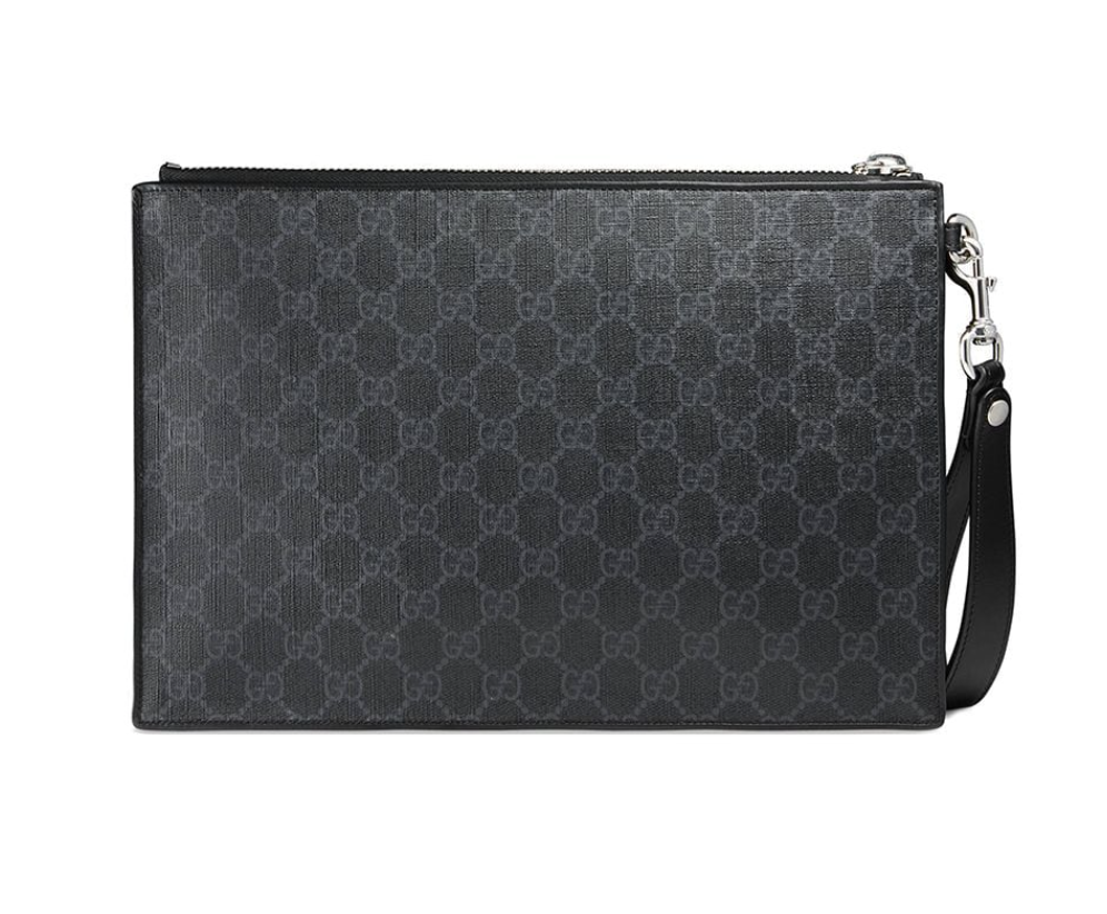 Gucci GG Supreme Night Courrier Pouch in Gray