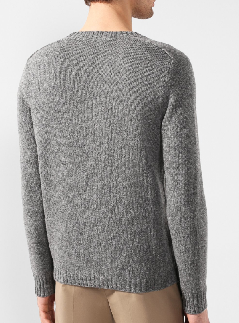 Gucci Panther Embroidered Knit Sweater in Gray