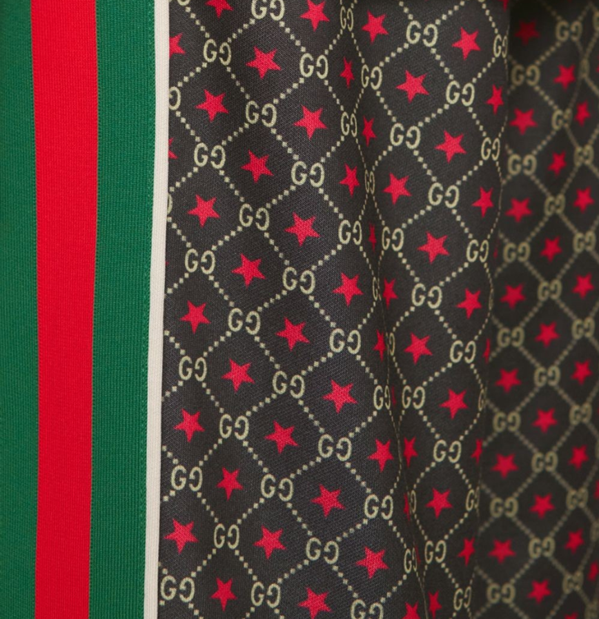 Gucci GG Star Print Track Shorts in Black