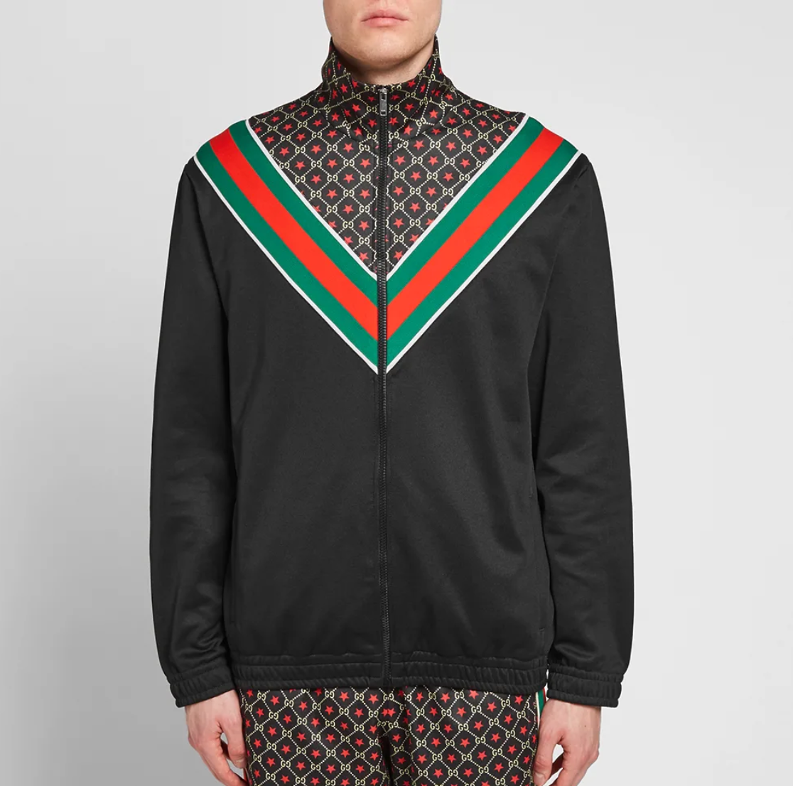 Gucci GG Star Print Track Jacket in Black