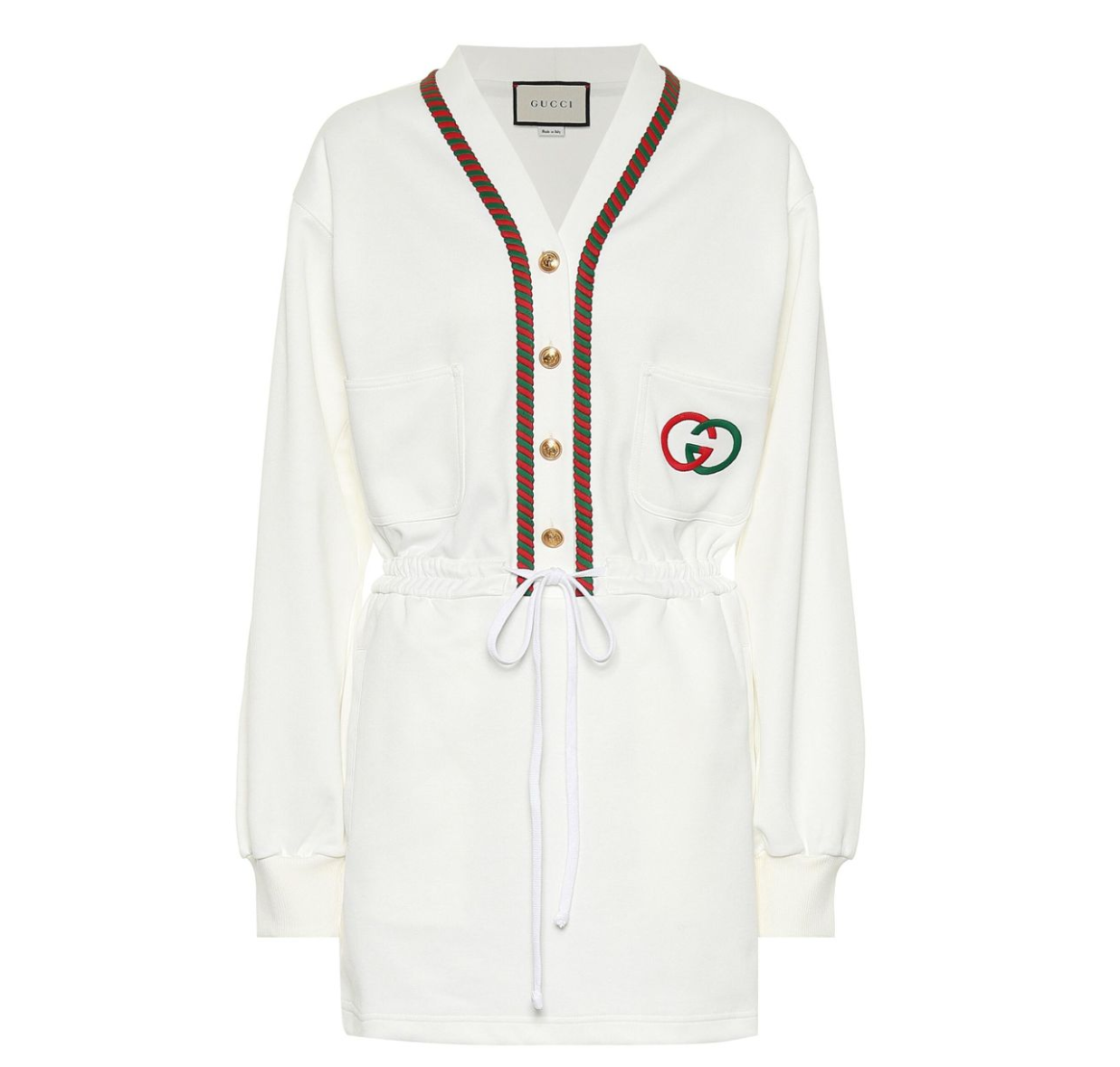 Gucci Technical Jersey Dress in White