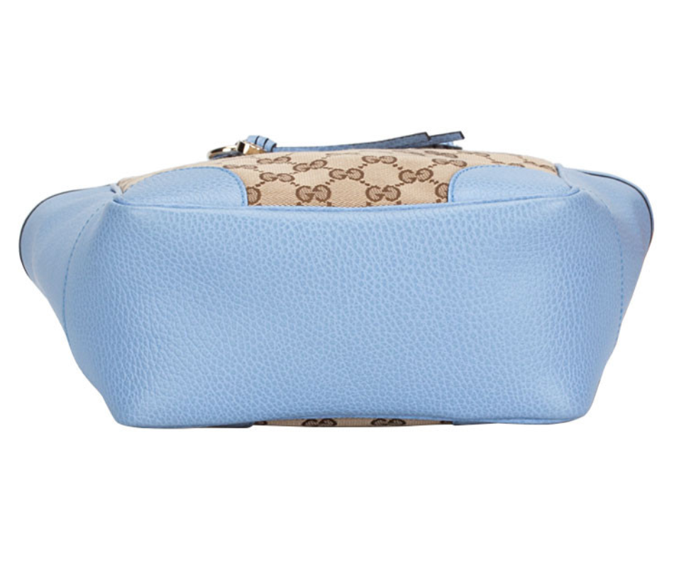 Gucci GG Canvas Small Bree Tote in Mineral Blue