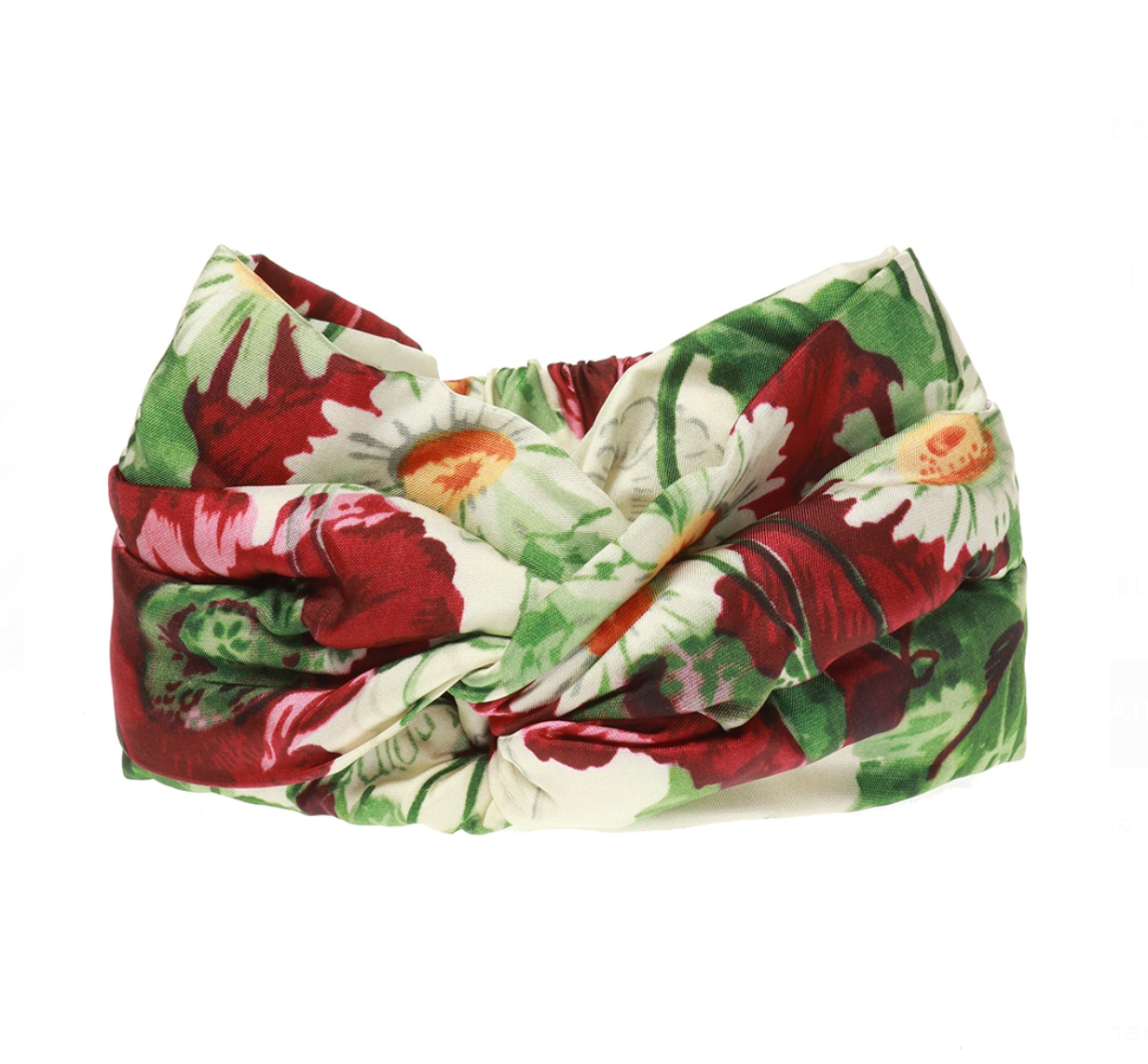 Gucci Floral Print Padded Headband in Red