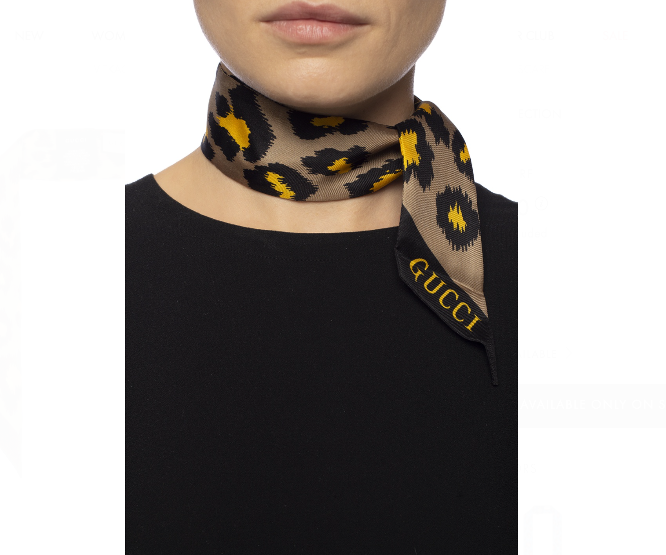 Gucci Silk Neck Bow in Leopard Print