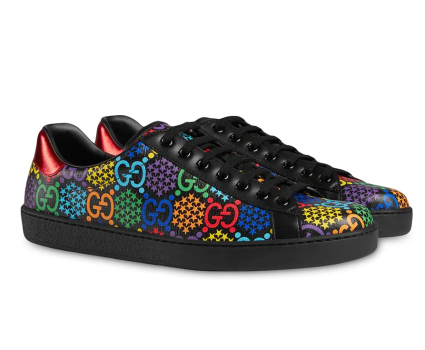 Gucci GG Psychedelic Ace Sneaker in Black