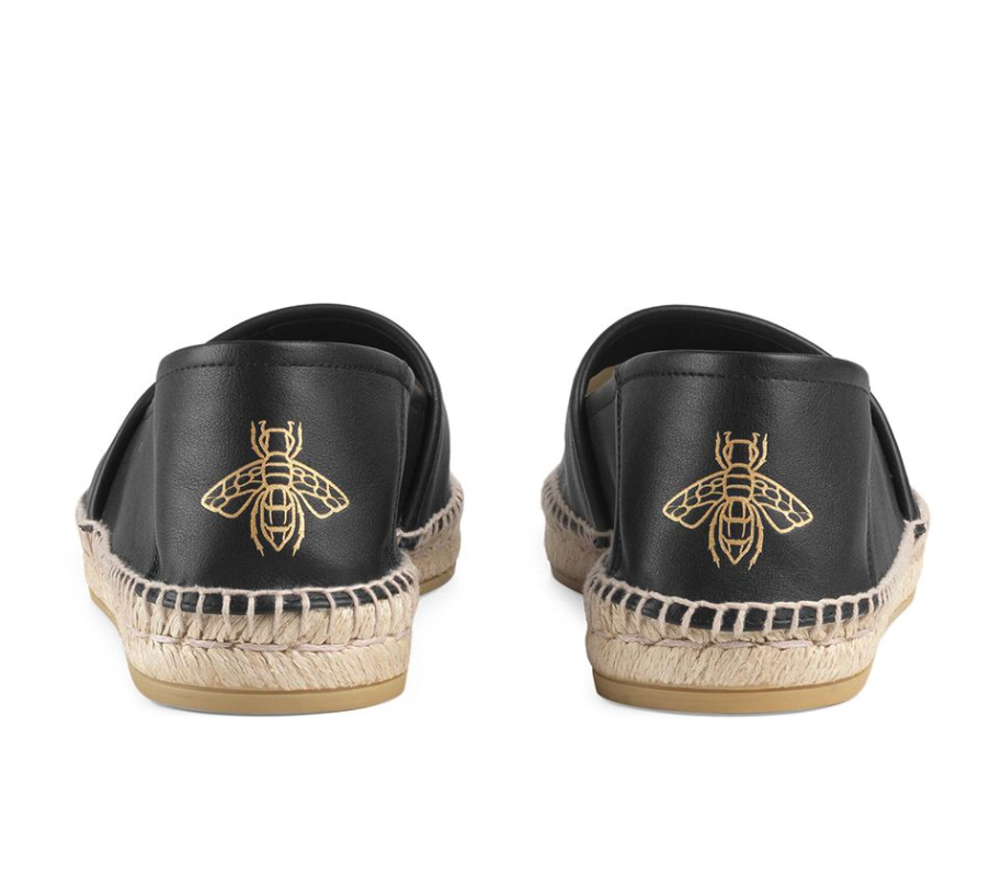 Gucci Worldwide Slip on Espadrilles in Black