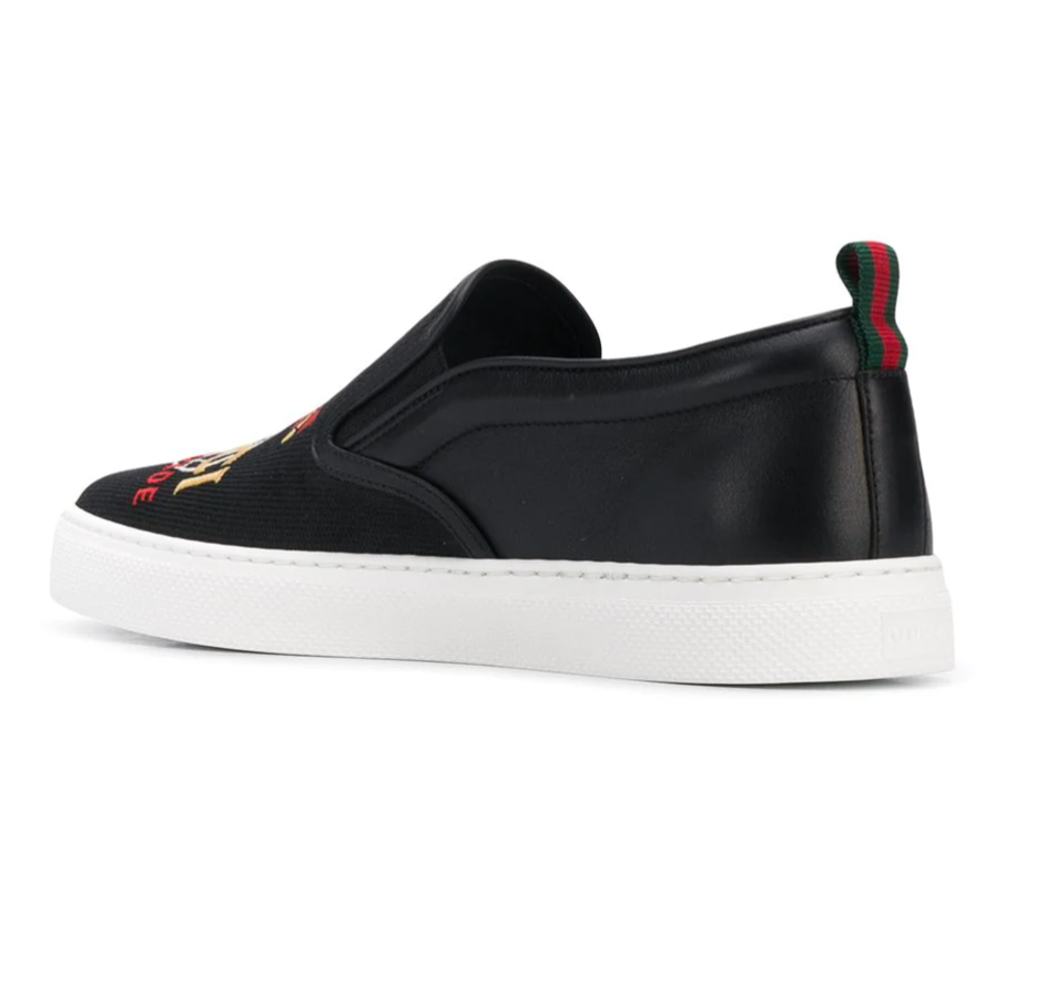 Gucci Dublin Worldwide Slip on Sneakers in Black